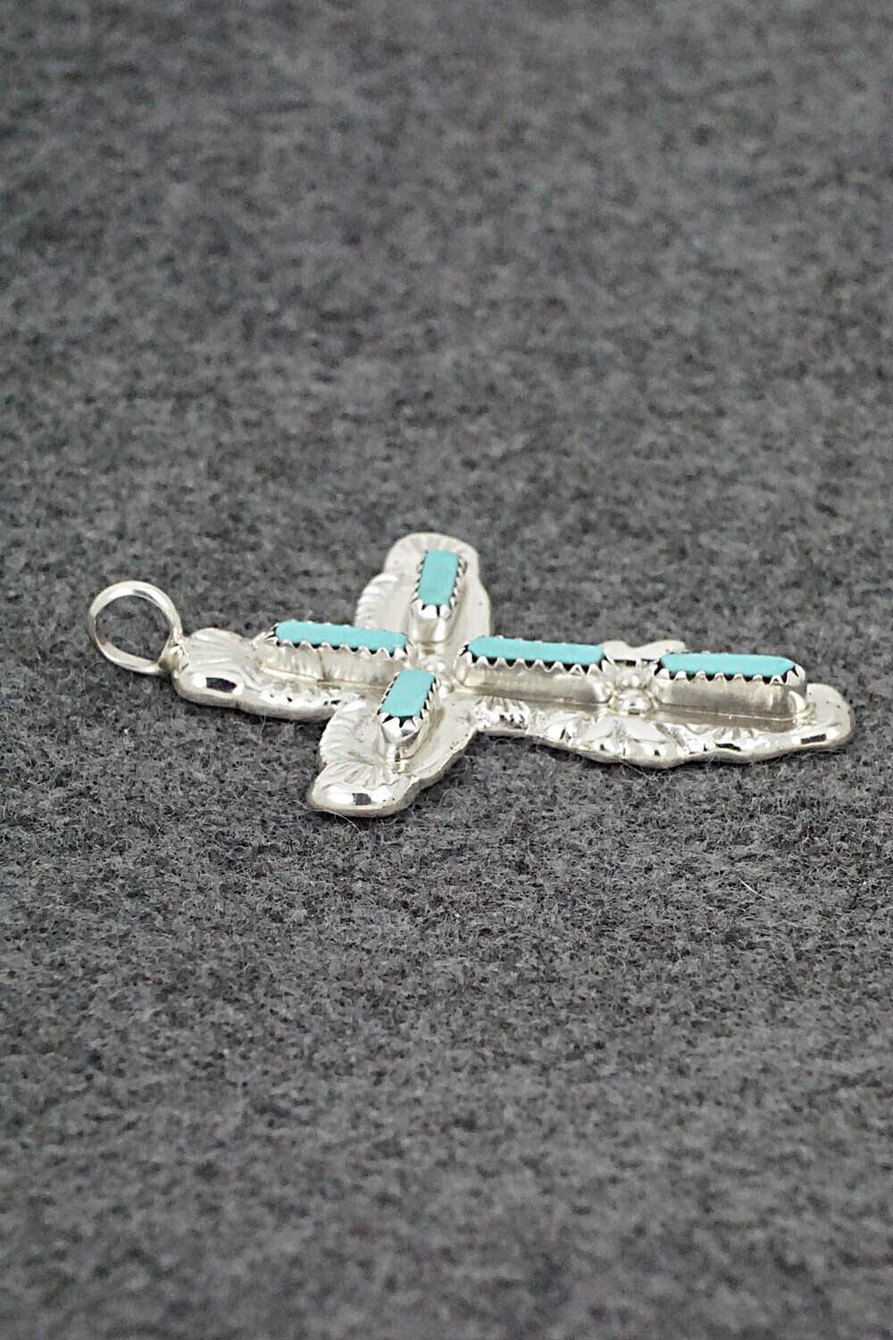 Turquoise & Sterling Silver Pendant - Verona Quam