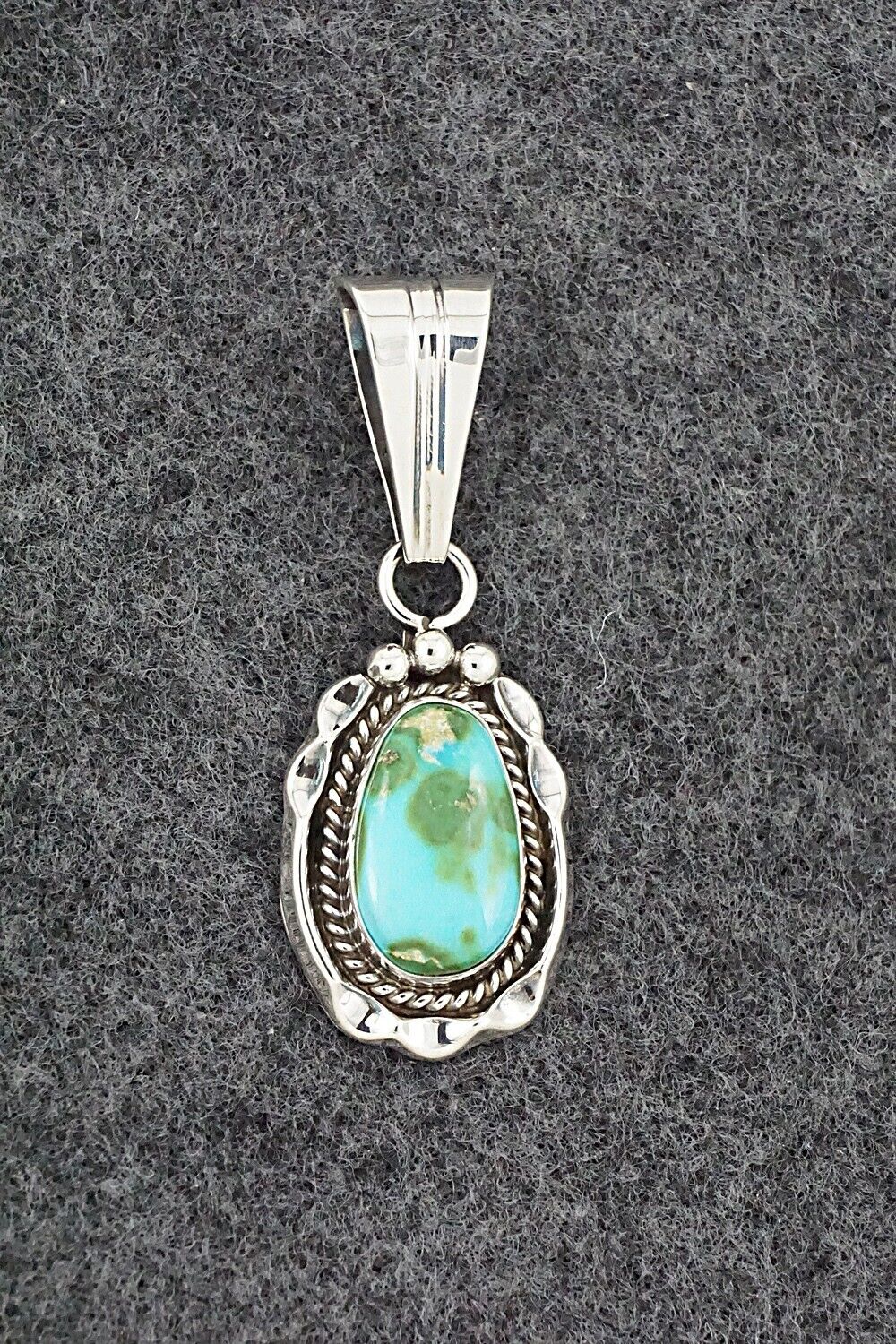 Turquoise & Sterling Silver Pendant - Samuel Yellowhair