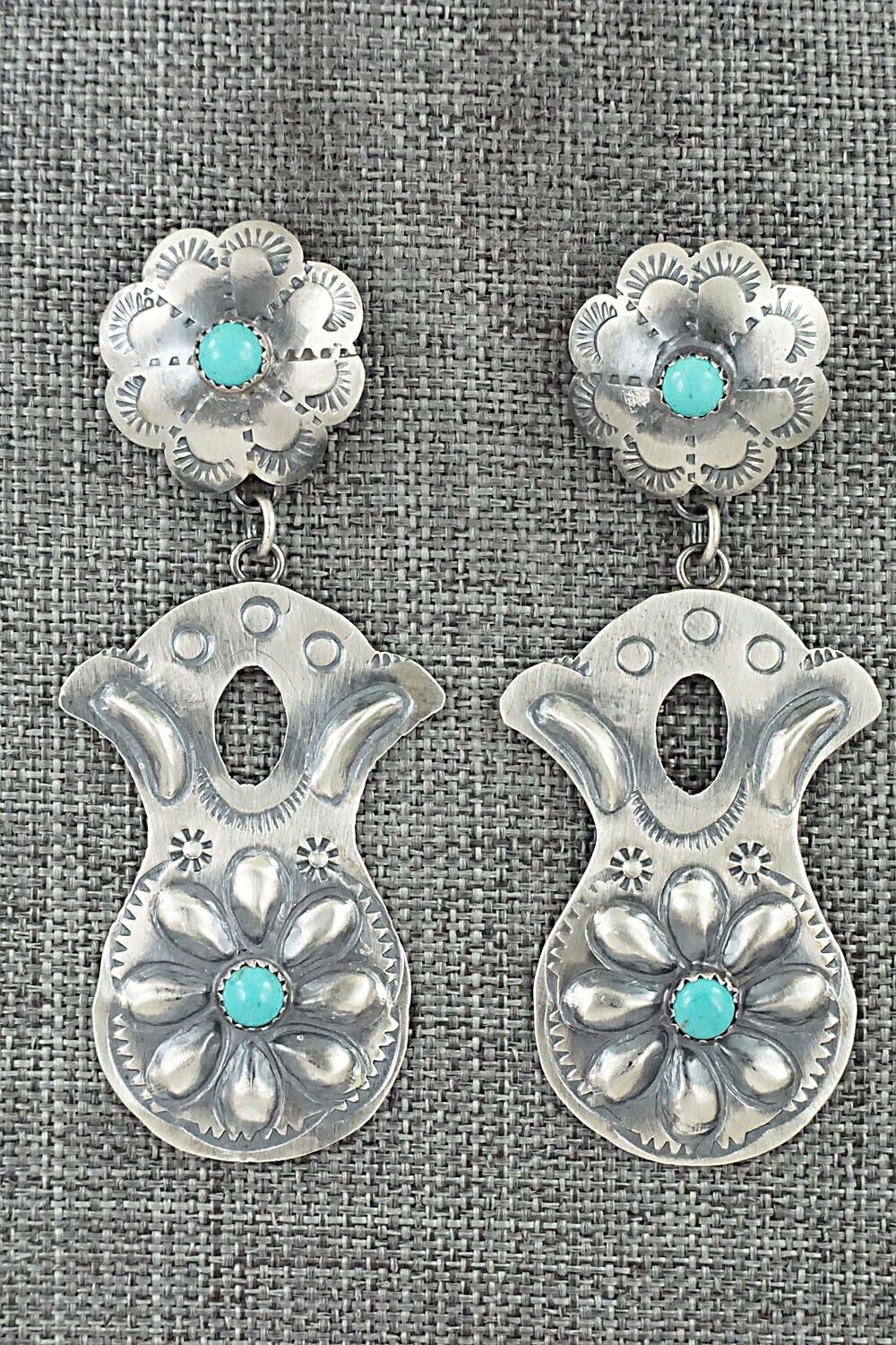 Turquoise & Sterling Silver Earrings - Samantha Yazzie