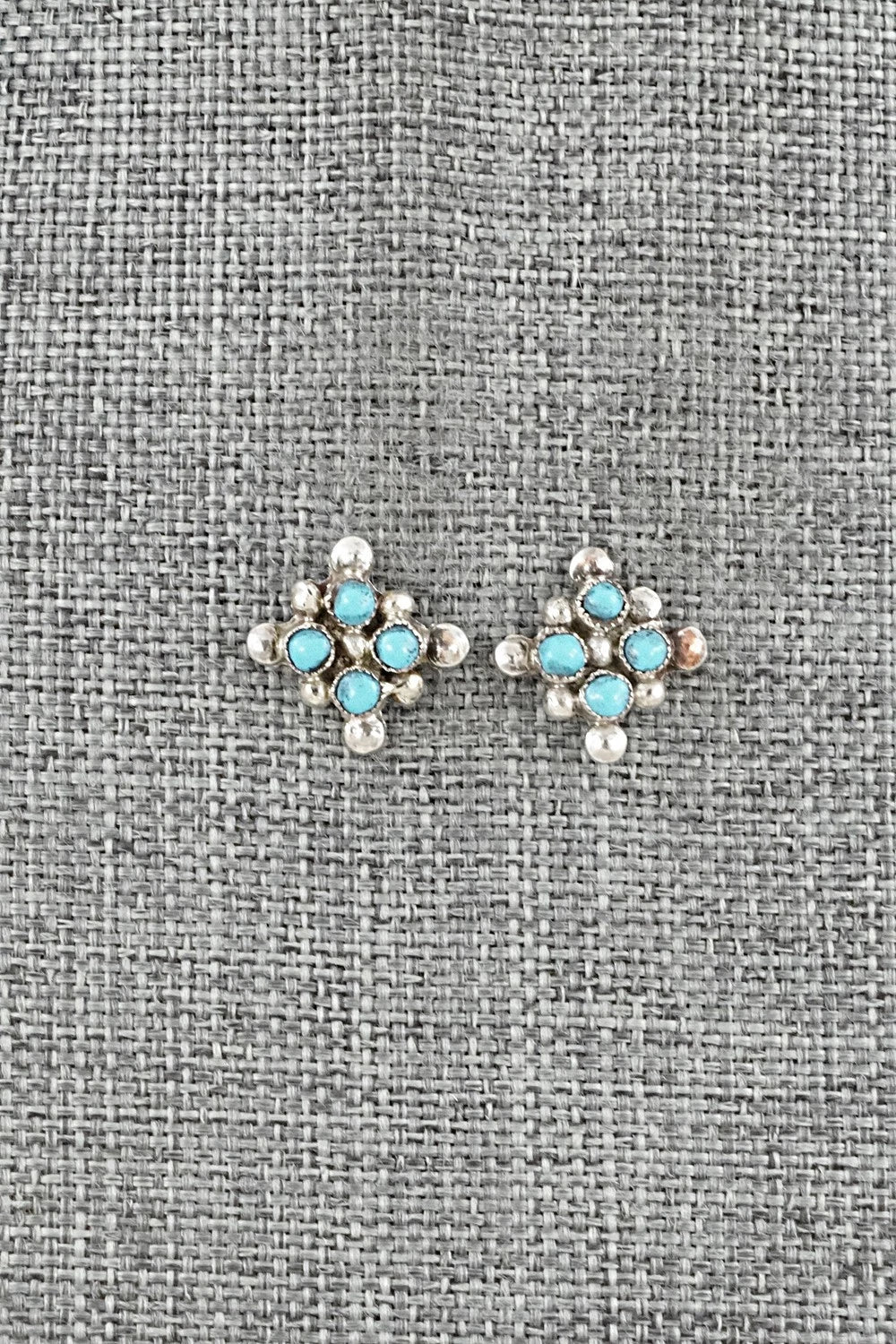 Turquoise & Sterling Silver Earrings - Calvert Lamy