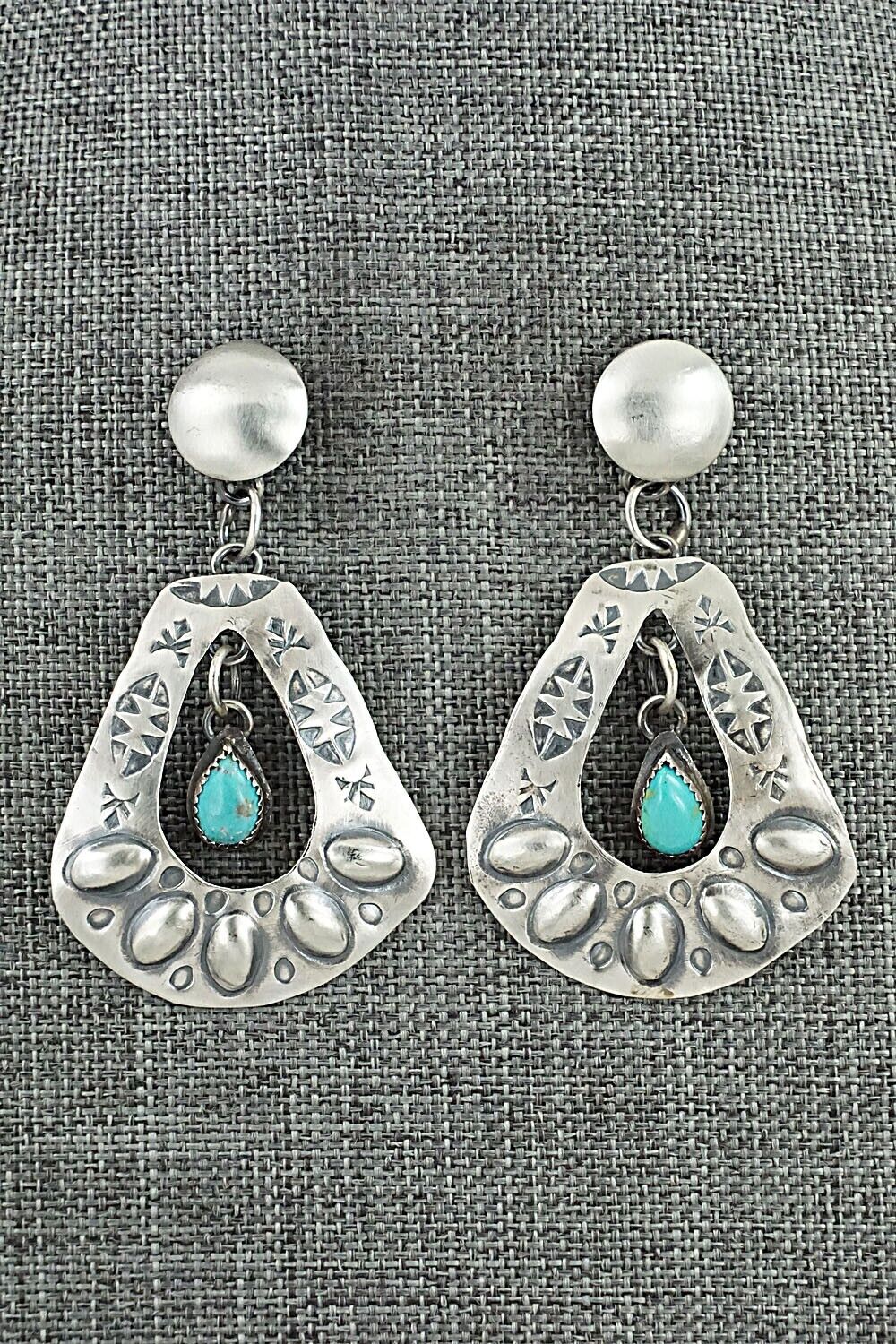 Turquoise & Sterling Silver Earrings - Gabrielle Yazzie