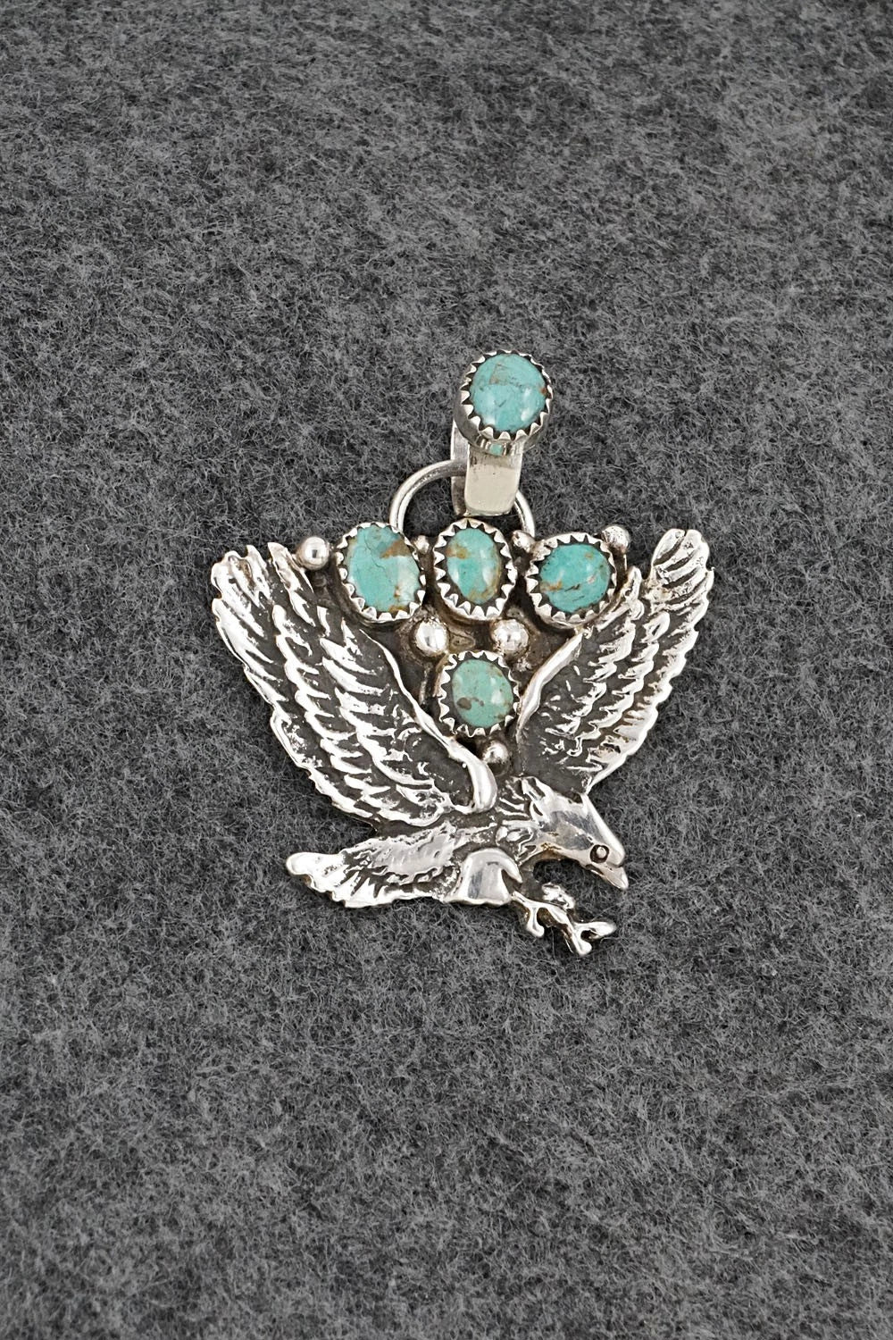 Turquoise & Sterling Silver Pendant - Priscilla Reeder