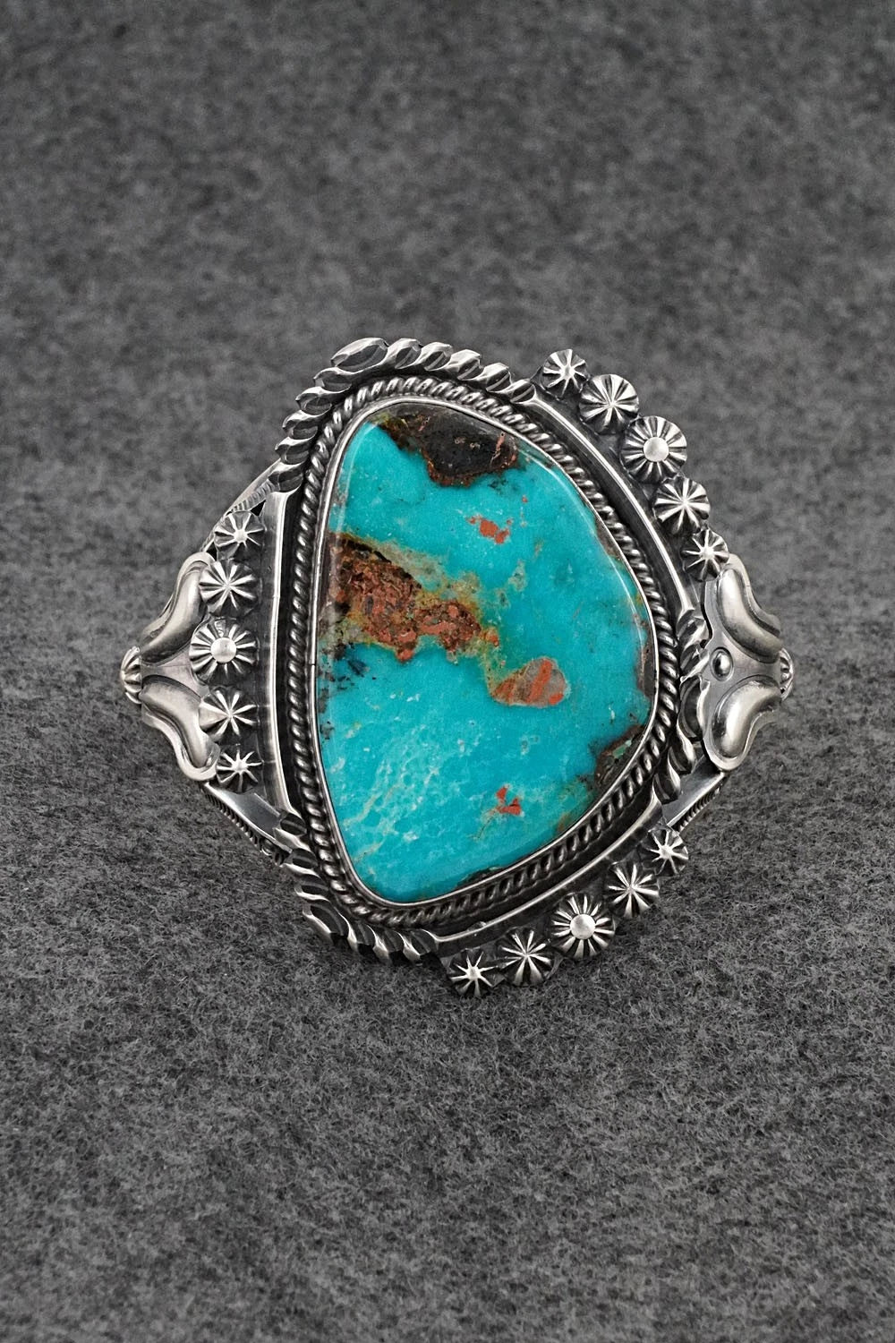 Turquoise & Sterling Silver Bracelet - Raymond Delgarito