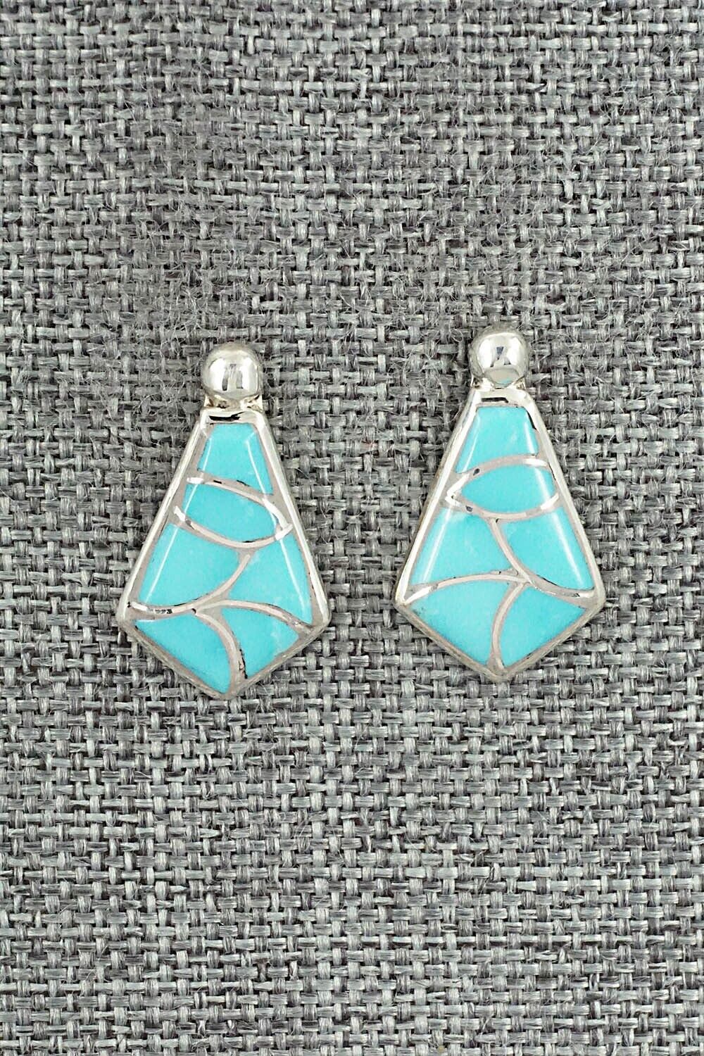 Turquoise & Sterling Silver Earrings - Orena Leekya