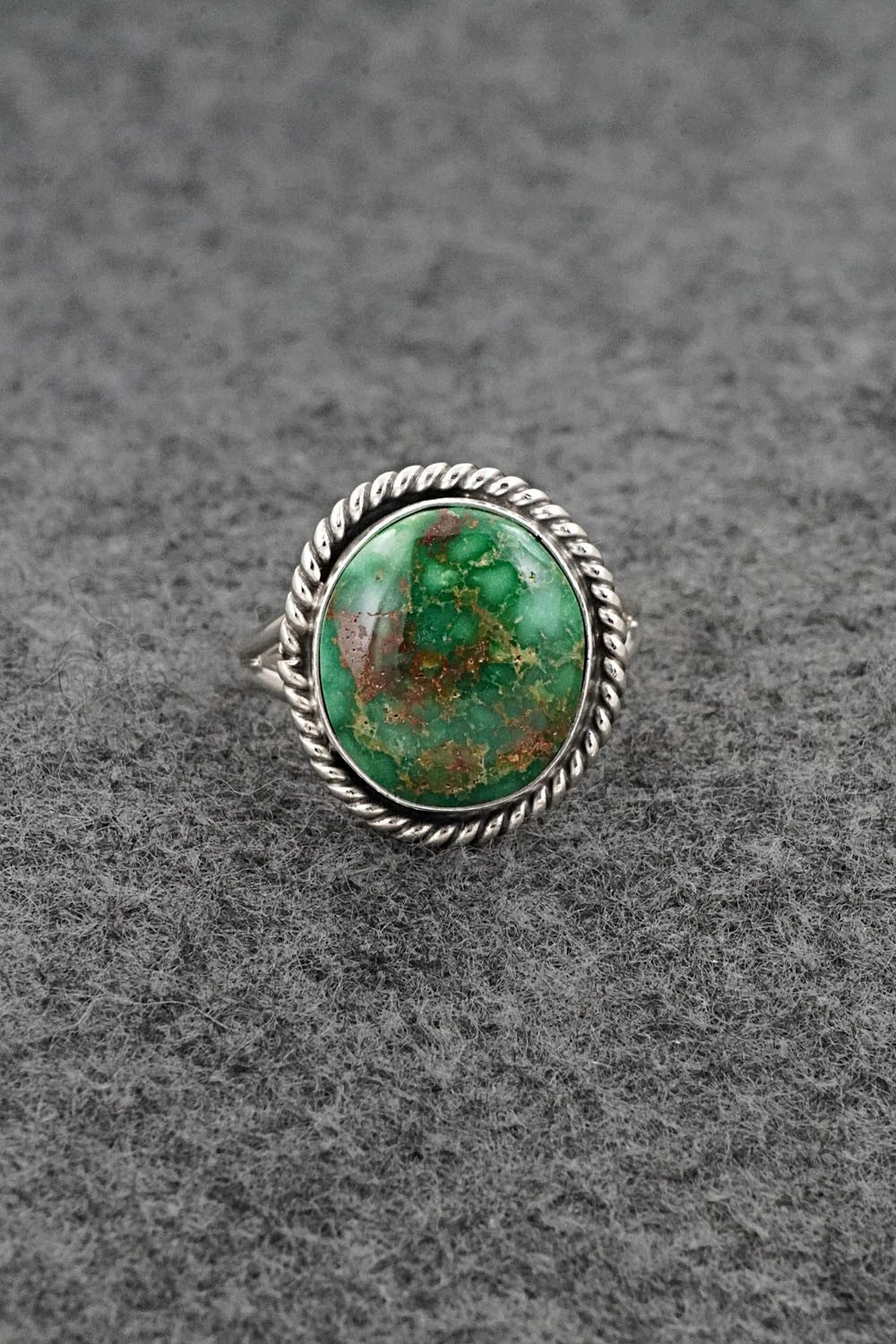 Turquoise & Sterling Silver Ring - Eugene Gruber - Size 8
