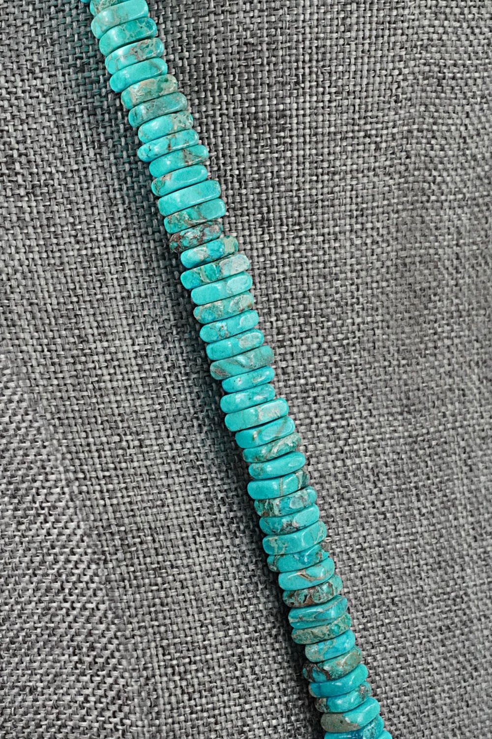 Turquoise & Sterling Silver Necklace 19" - Doreen Jake