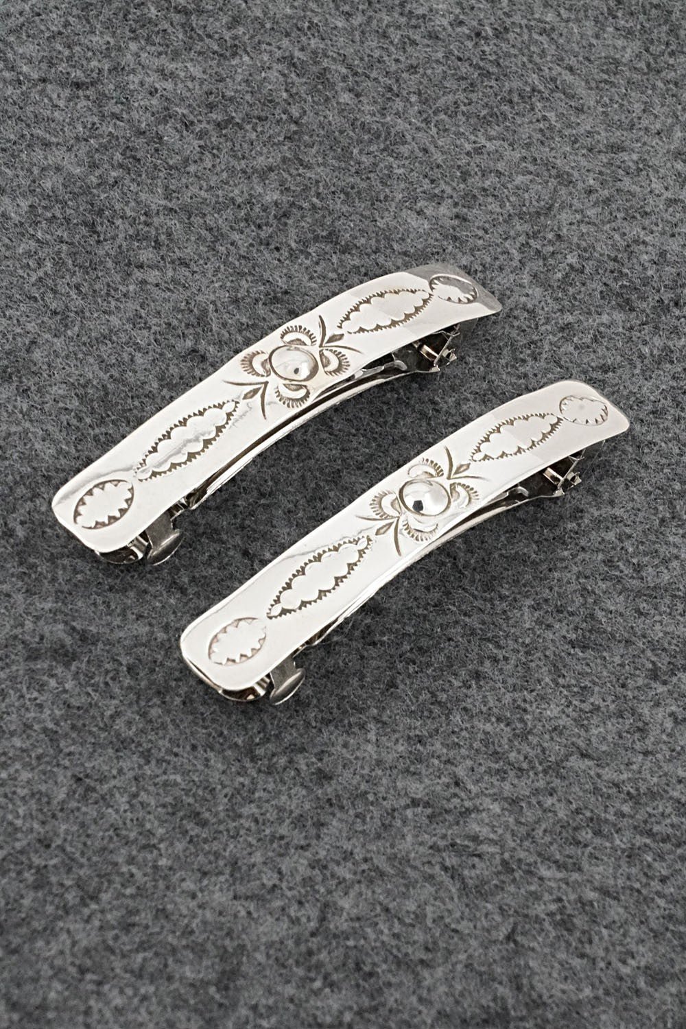 Sterling Silver Hair Barrettes - Bertha Begay