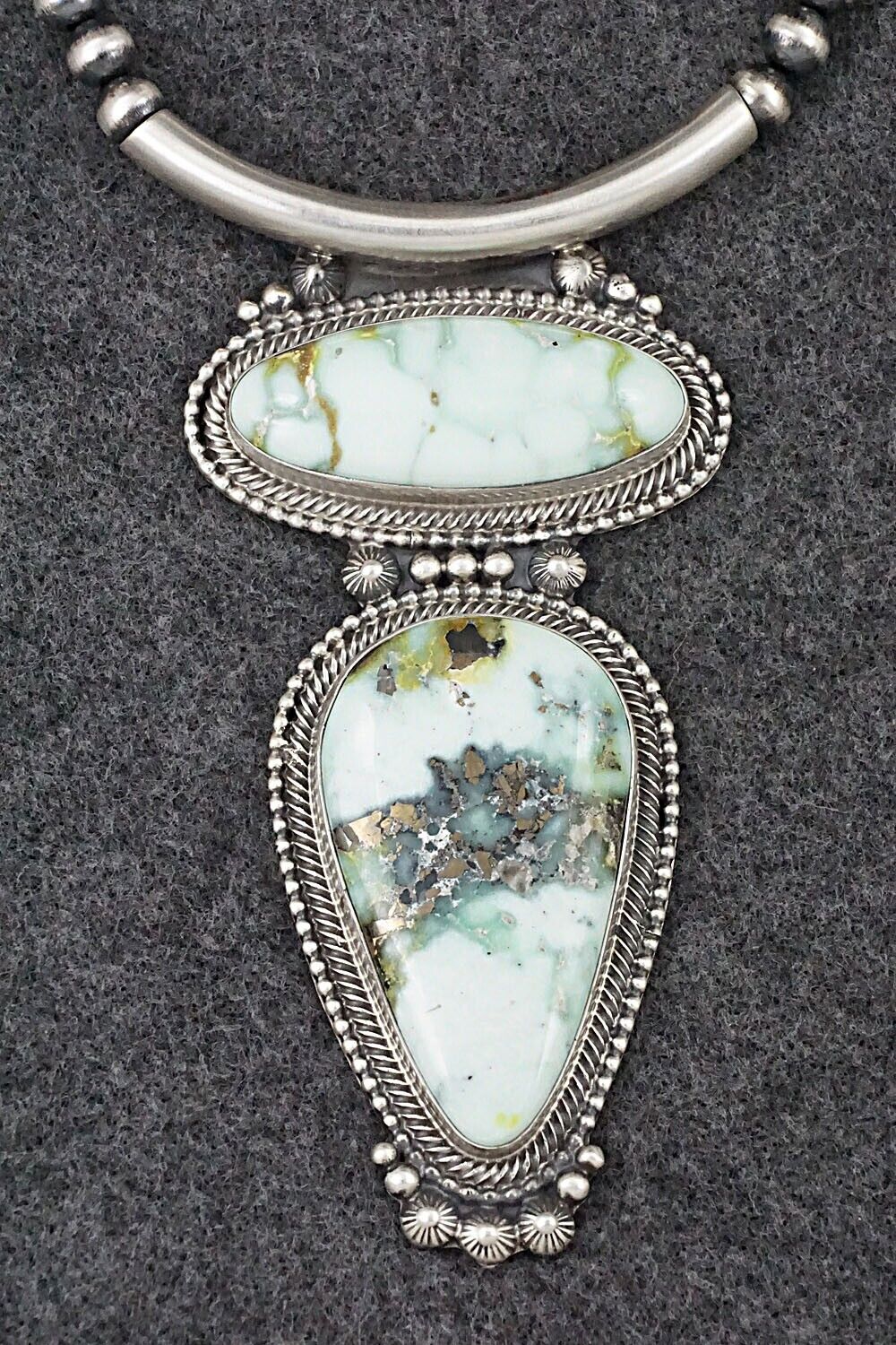 Variscite & Sterling Silver Necklace - Tom Lewis