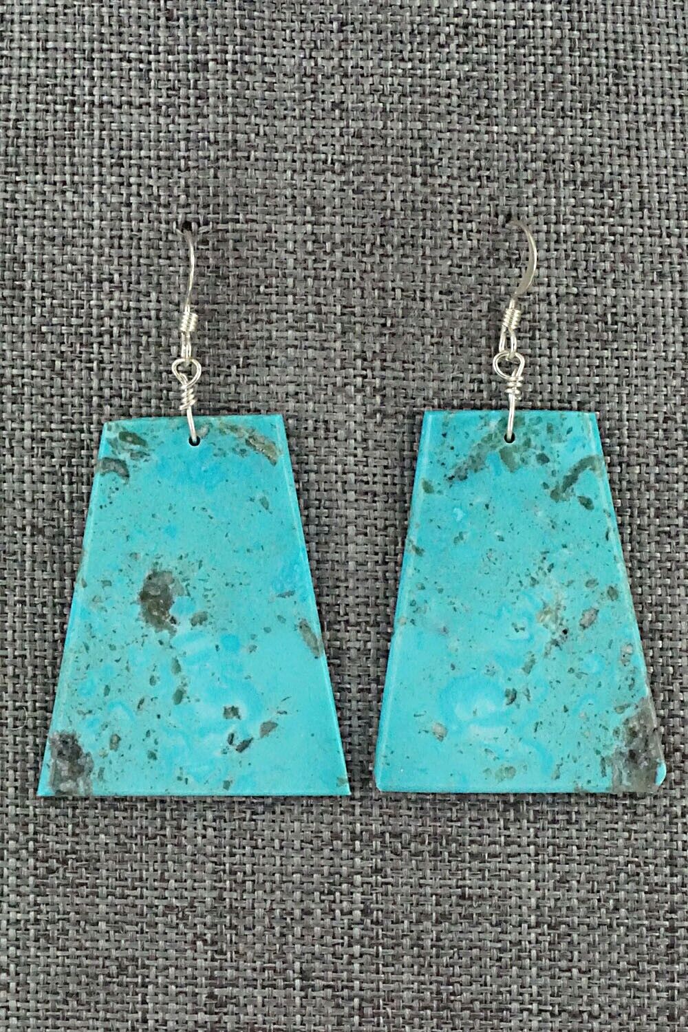 Turquoise & Sterling Silver Earrings - Lupe Lovato
