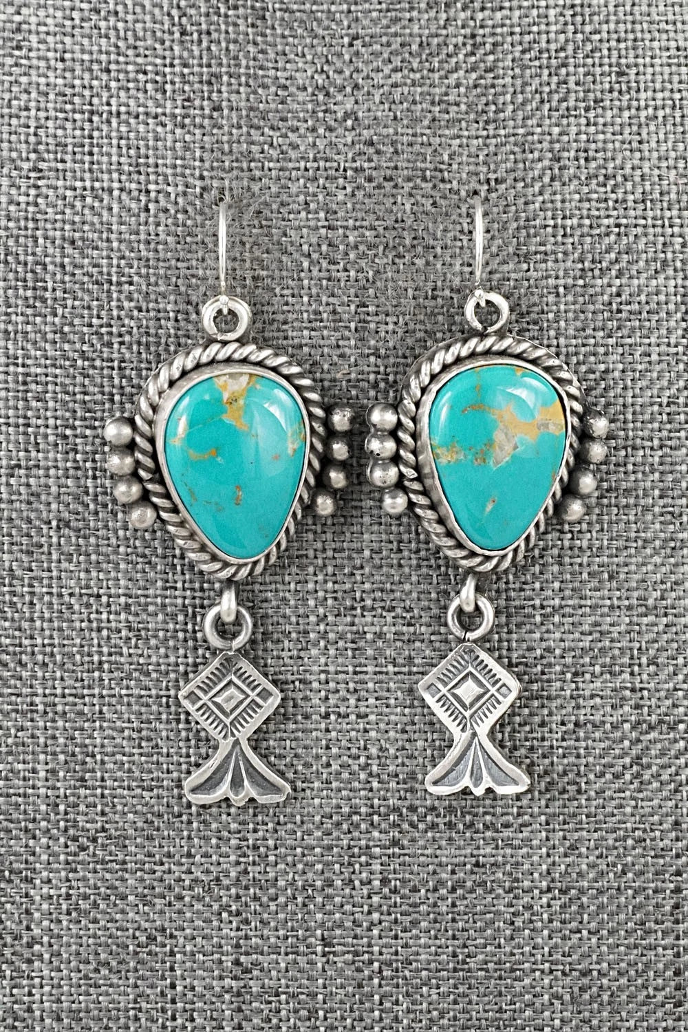 Turquoise & Sterling Silver Earrings - Michael Calladitto