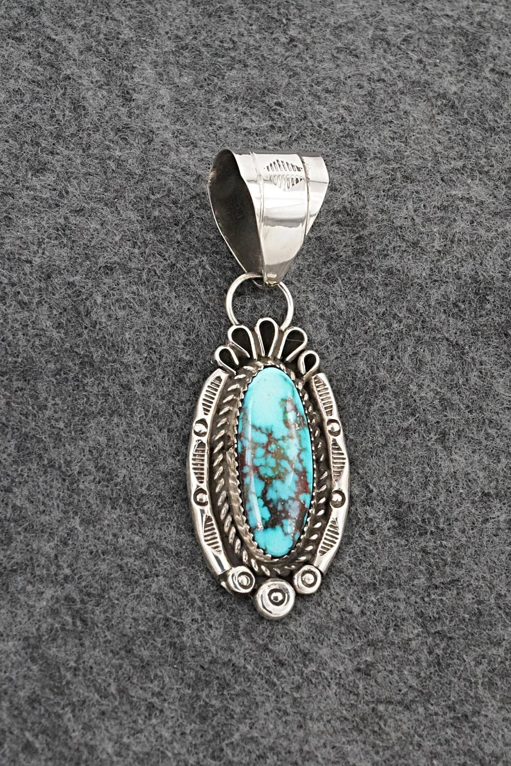 Turquoise & Sterling Silver Pendant - Phil Nez