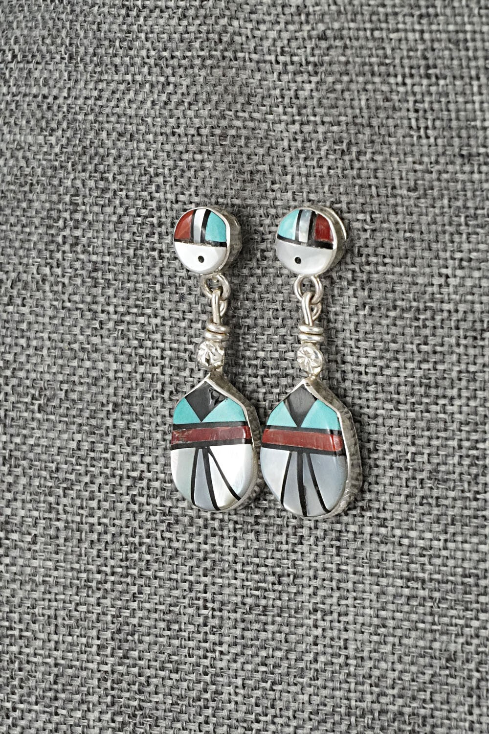 Multi-Stone Inlay & Sterling Silver Earrings - Ola Eriacho