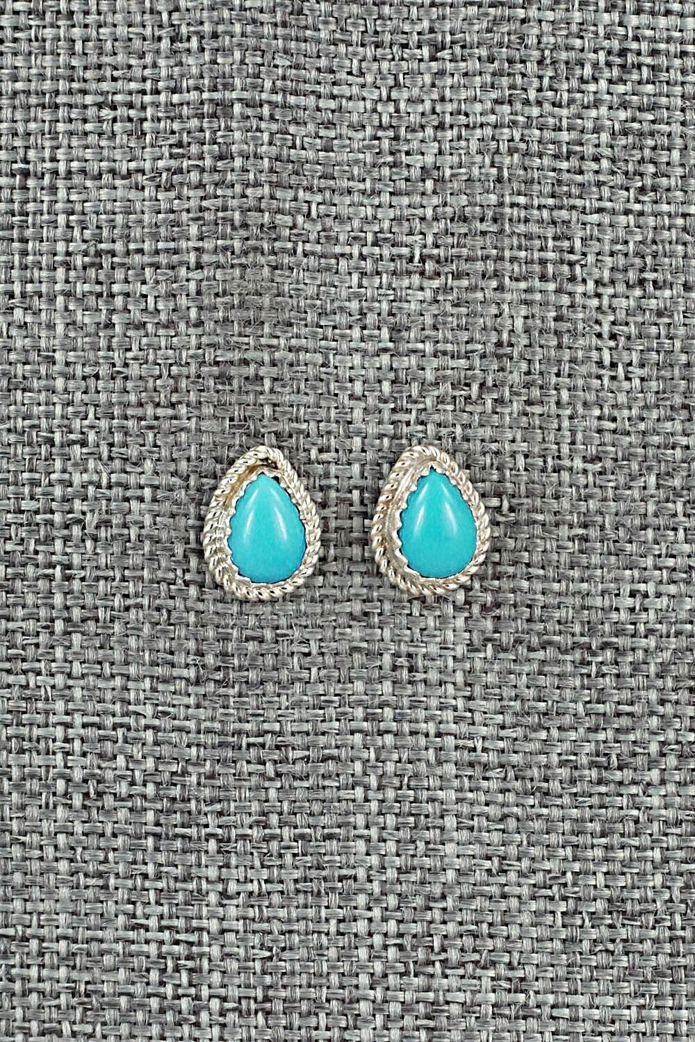 Turquoise and Sterling Silver Earrings - Sally Arviso