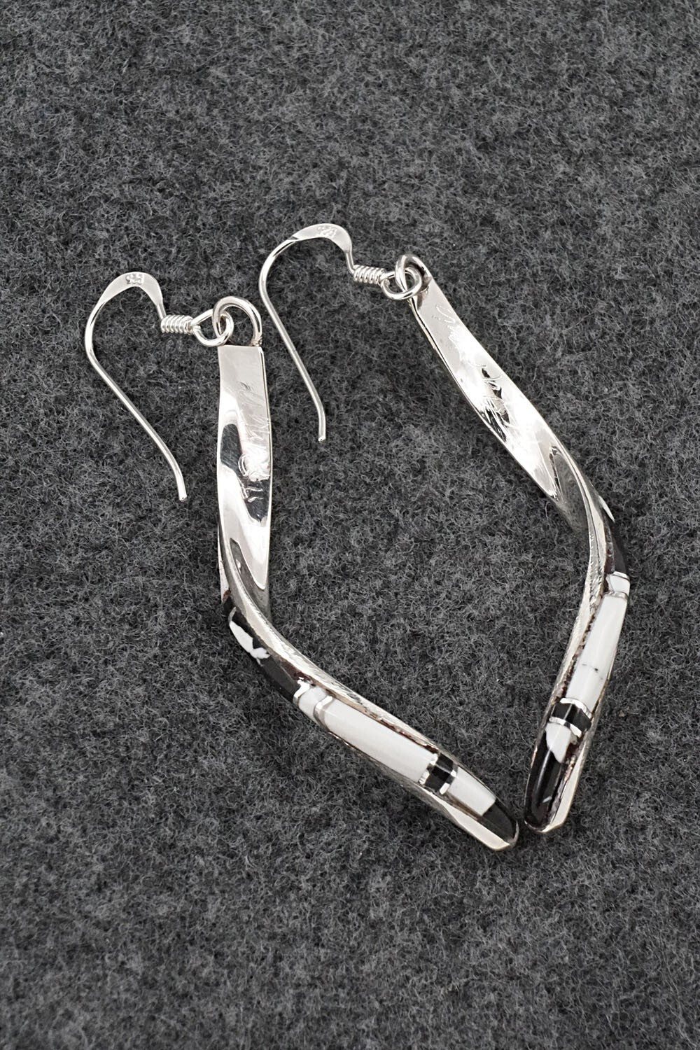 White Buffalo & Sterling Silver Earrings - Terrance Panteah