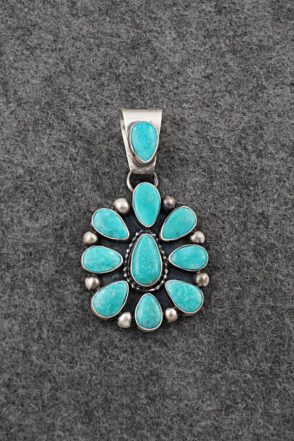 Turquoise & Sterling Silver Pendant - Kathleen Livingston