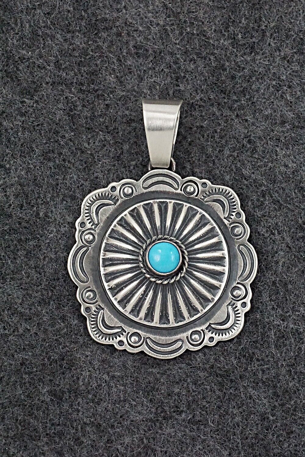 Turquoise and Sterling Silver Pendant - Derrick Gordon