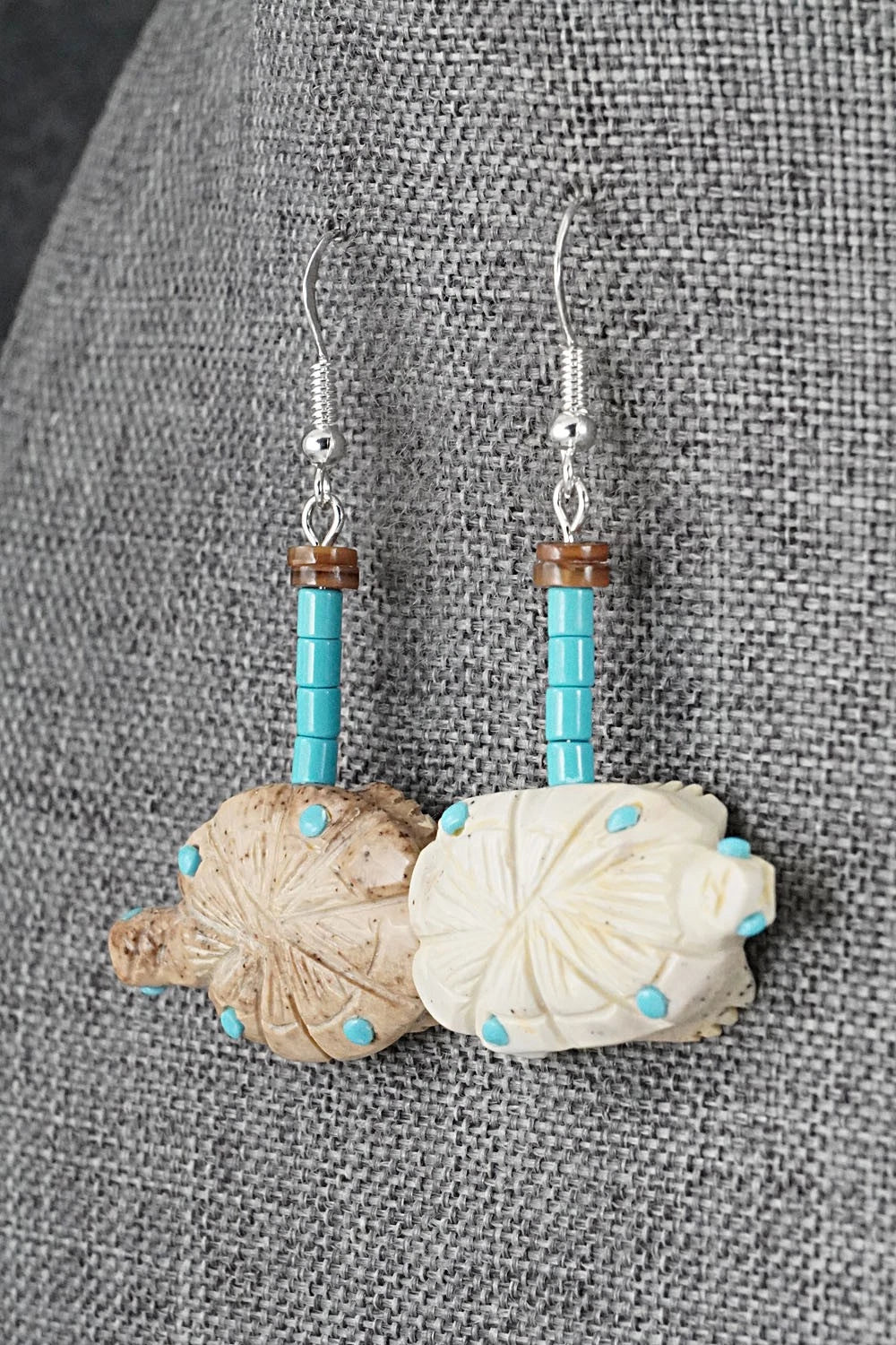 Multi-Stone Turtle Fetish & Sterling Silver Necklace Set - Dannette Laate