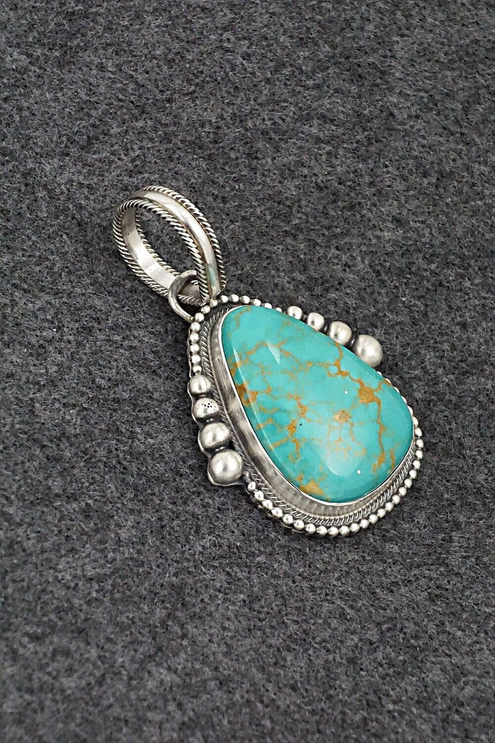 Turquoise & Sterling Silver Pendant - Kathleen Livingston