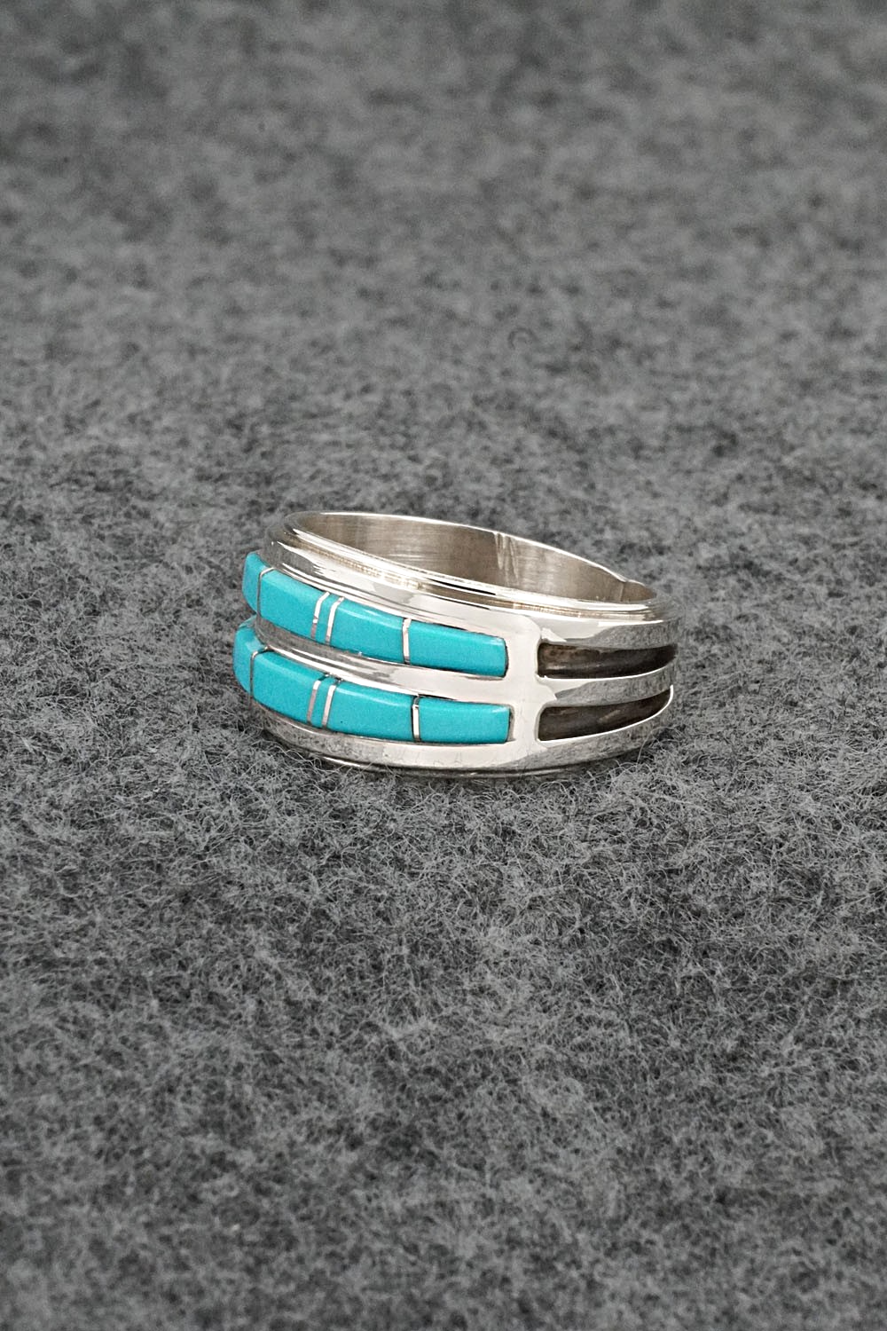 Turquoise & Sterling Silver Ring - Wilbert Muskett Jr. - Size 9.5