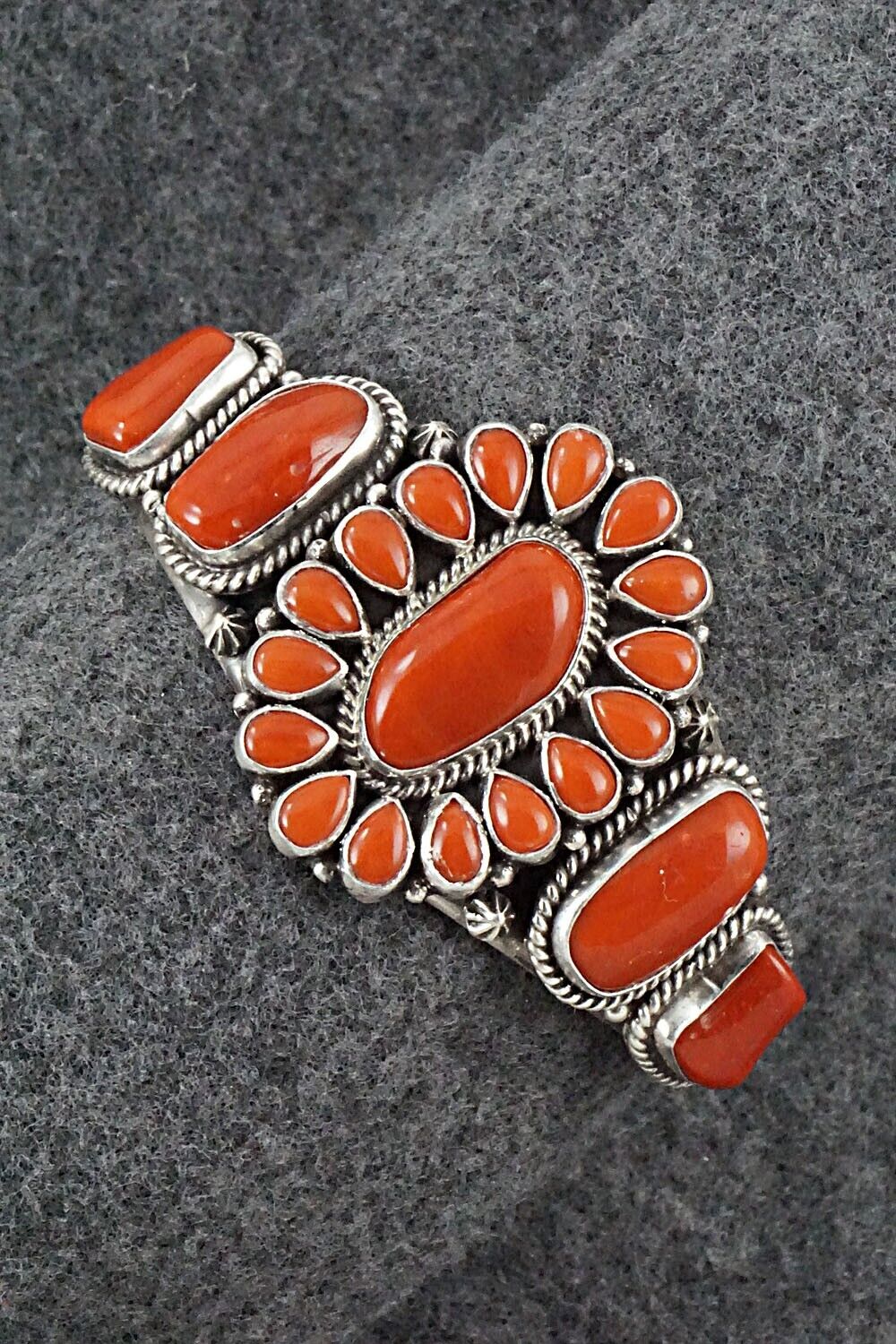 Coral & Sterling Silver Bracelet - Derrick Gordon