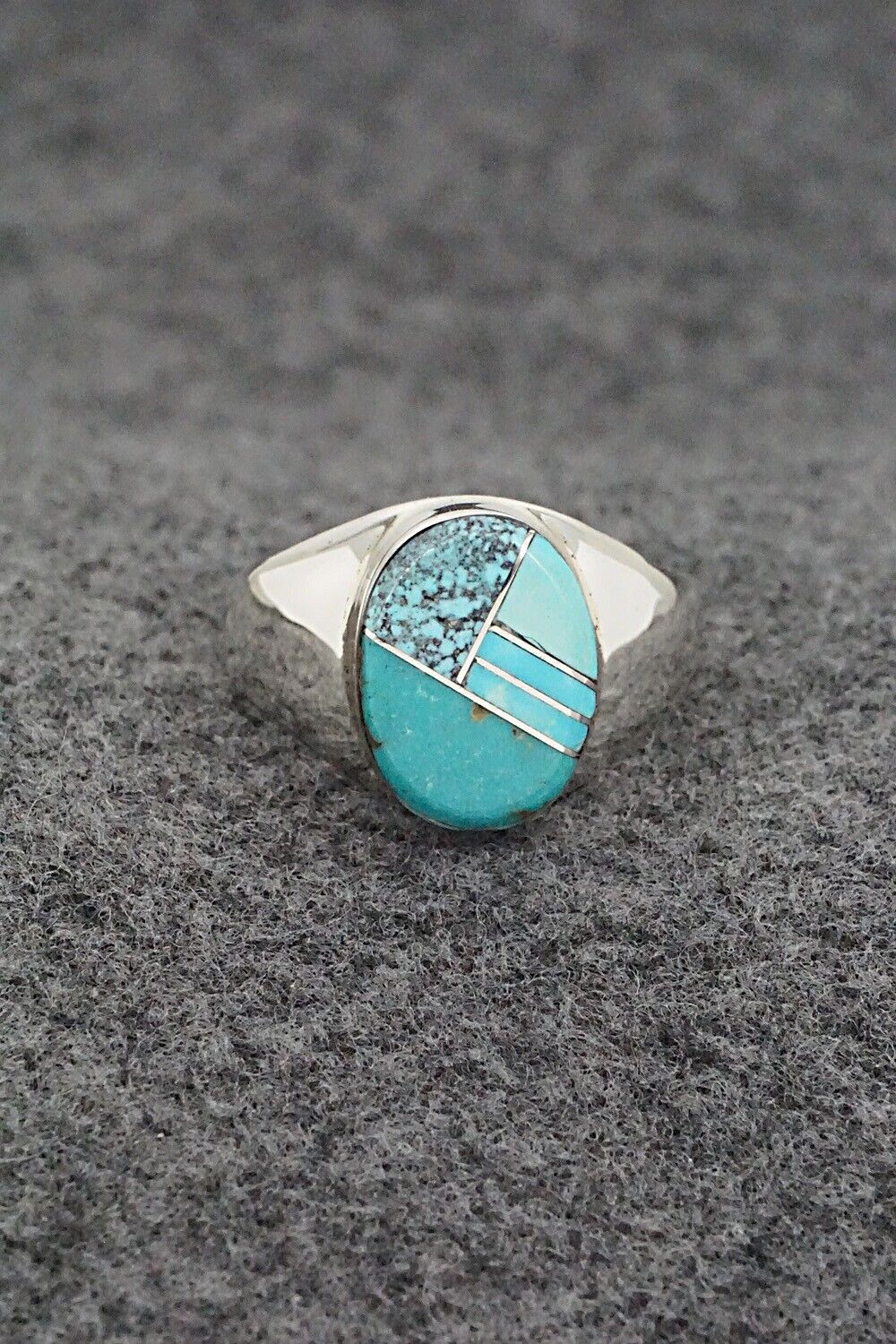 Turquoise & Sterling Silver Ring - Patrick Lincoln - Size 11