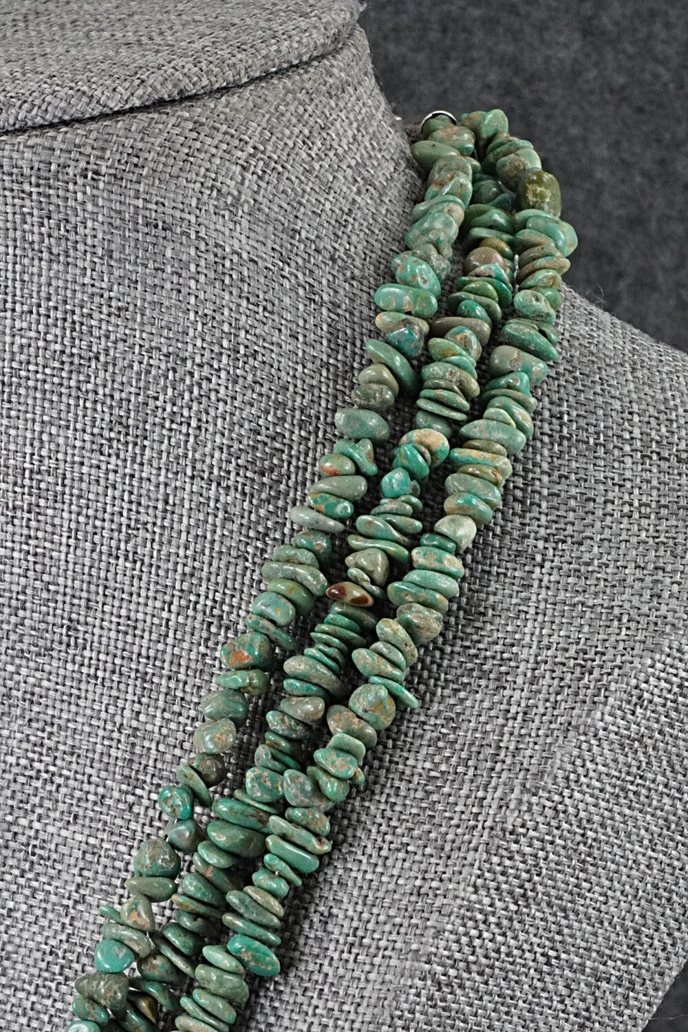 Turquoise & Sterling Silver Necklace 18" - Doreen Jake