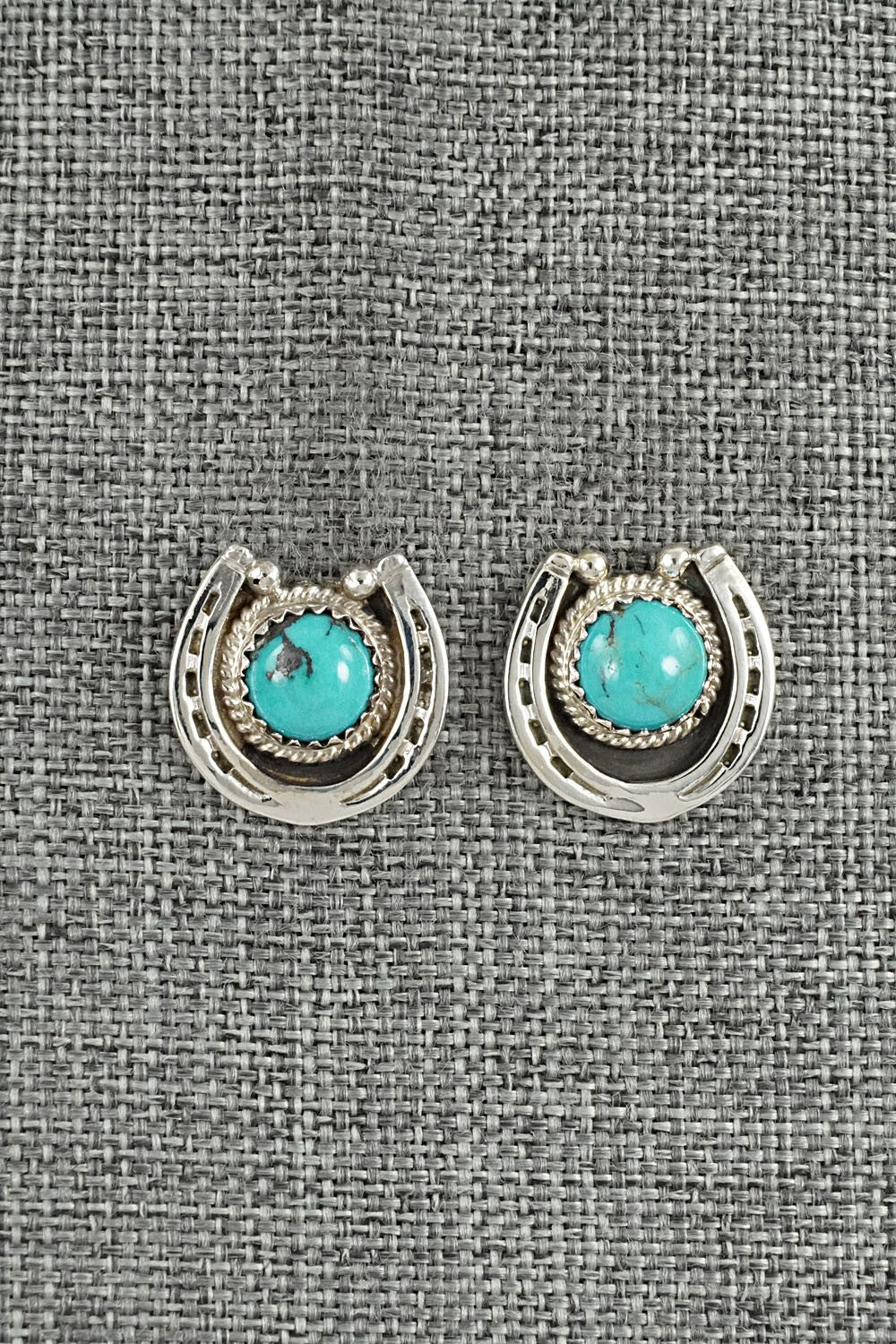 Turquoise & Sterling Silver Earrings - Hiram Largo