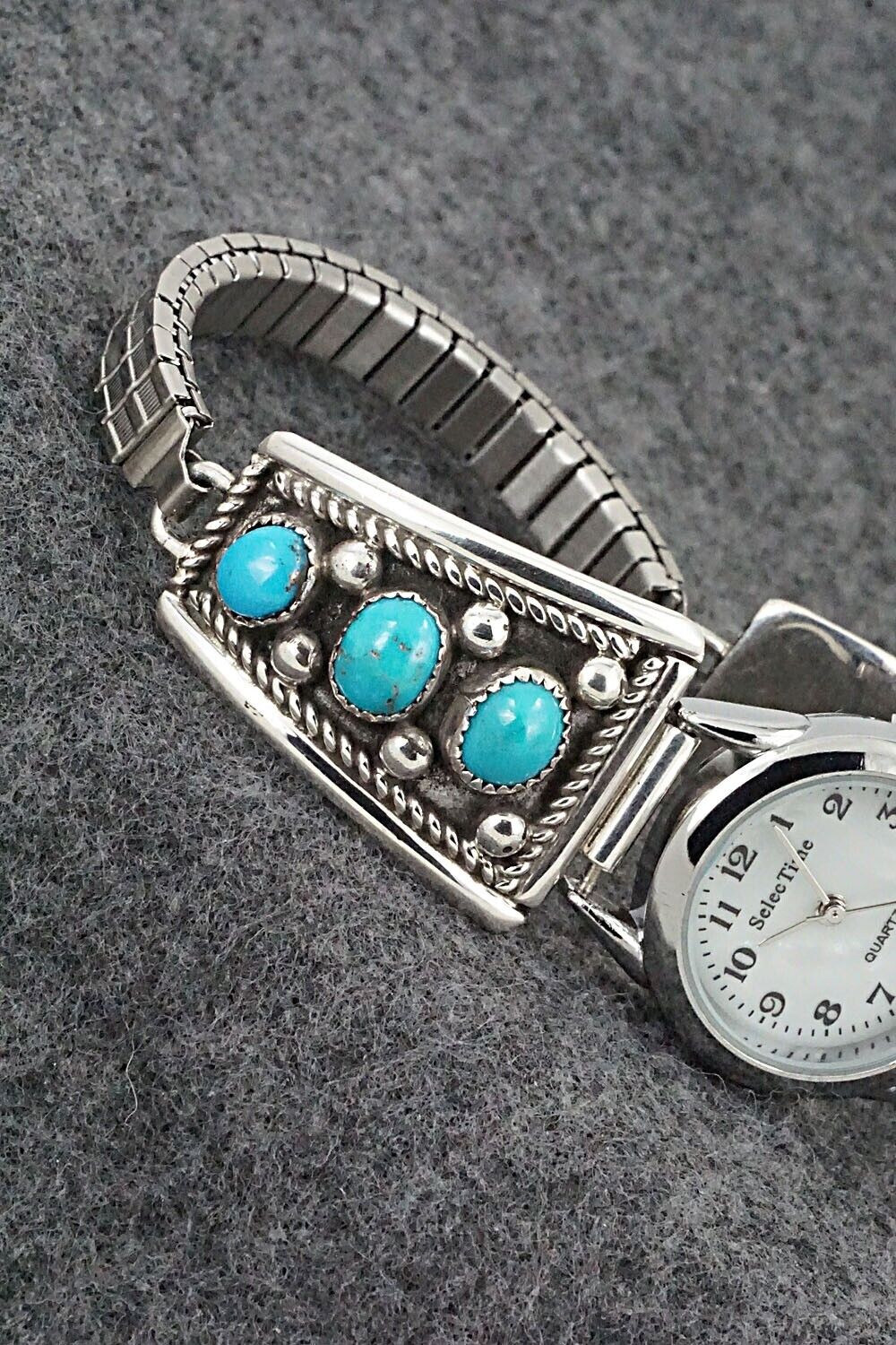 Turquoise & Sterling Silver Watch Bracelet - Paul Largo