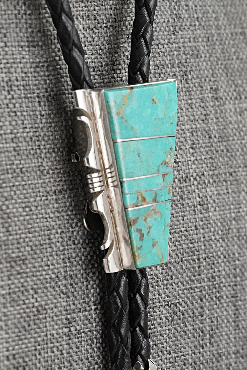Turquoise & Sterling Silver Bolo Tie - Steve Francisco