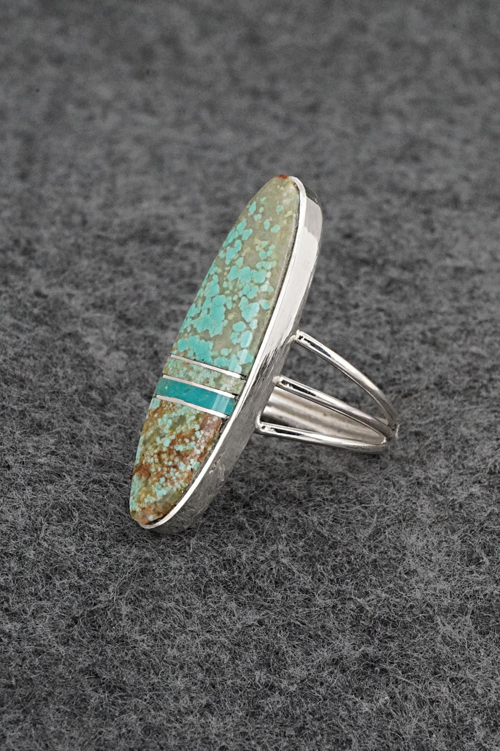 Turquoise & Sterling Silver Ring - Harold Smith - Size 7