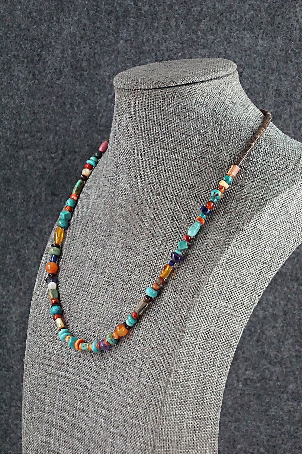 Multi-Stone and Sterling Silver Necklace - Helen Tsosie