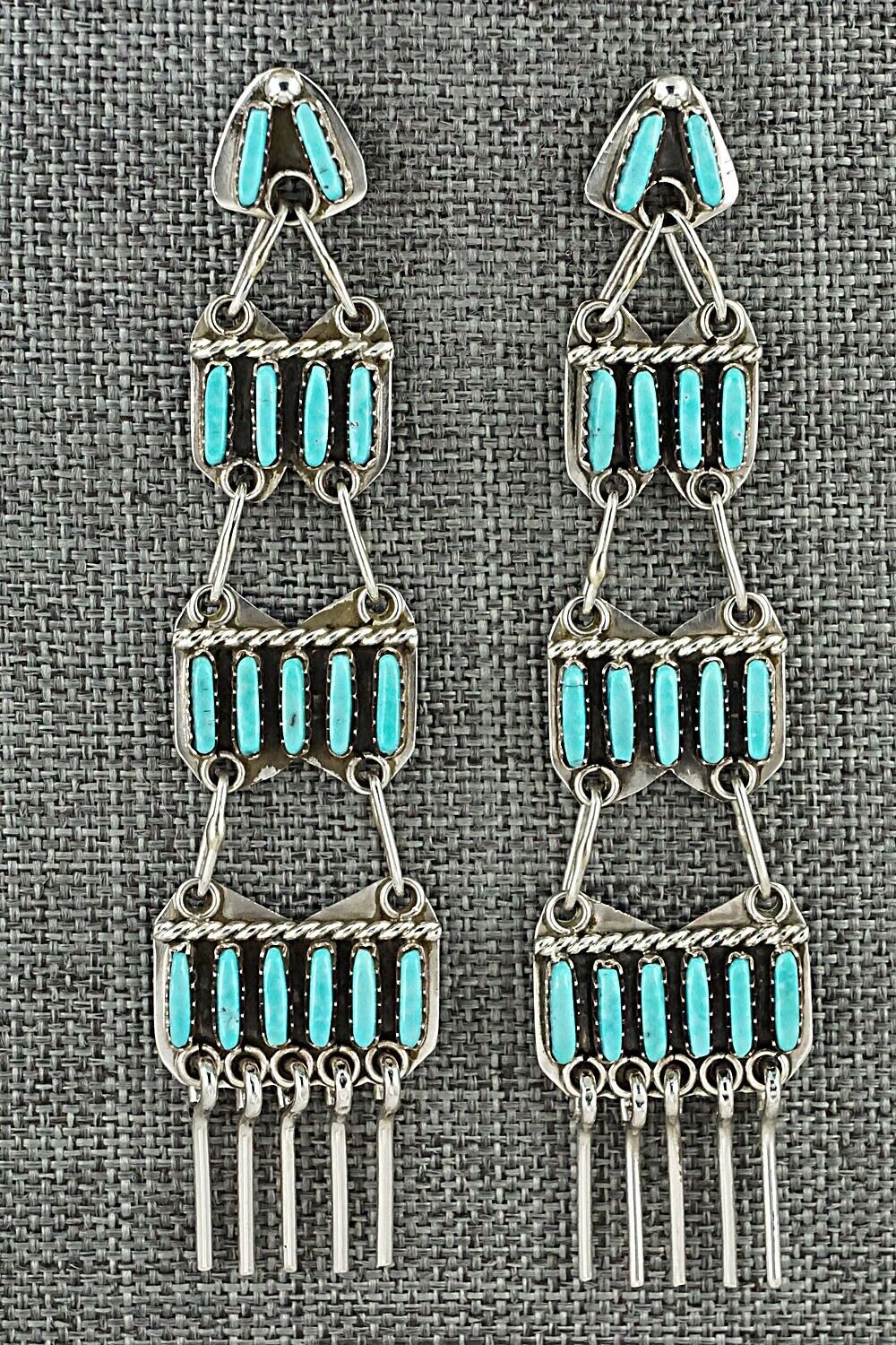 Turquoise & Sterling Silver Earrings - Charlie John