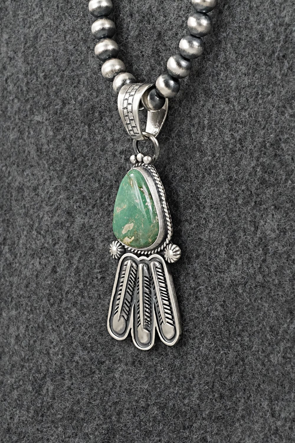 Turquoise & Sterling Silver Necklace - Verley Betone