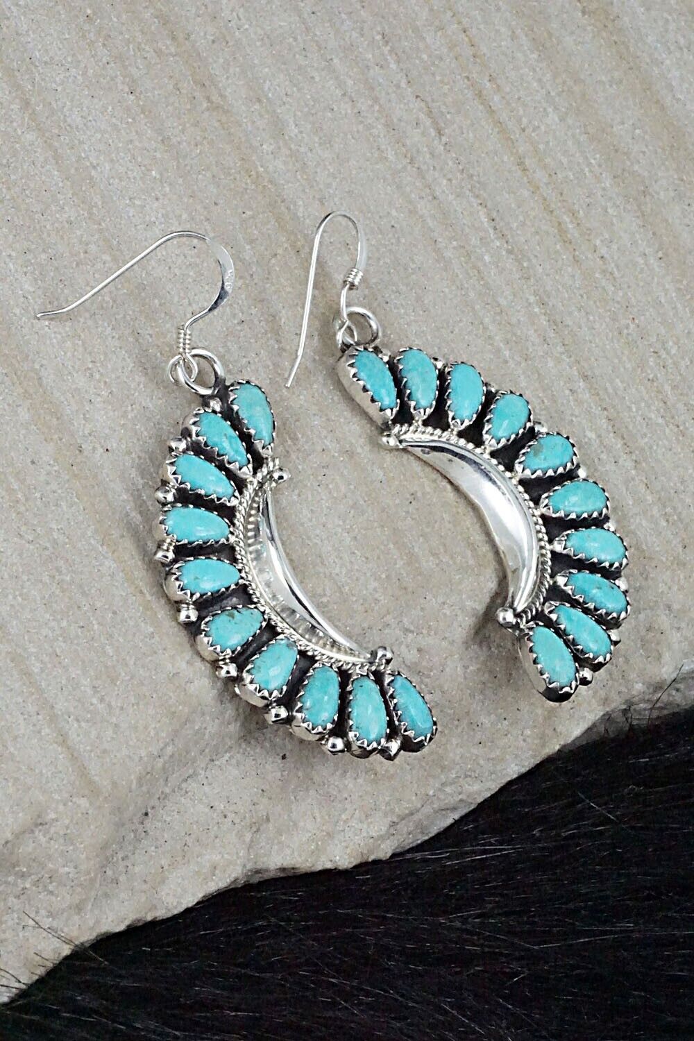 Turquoise and Sterling Silver Earrings - Zeita Begay