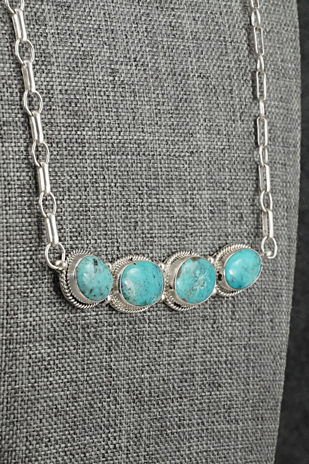 Turquoise & Sterling Silver Necklace - Rena Begay