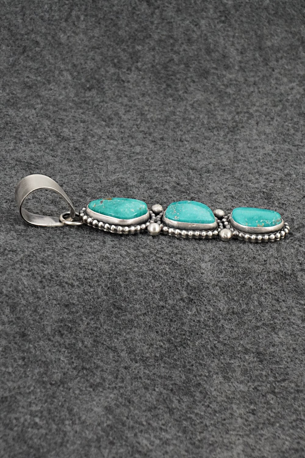 Turquoise & Sterling Silver Pendant - Randy Billy