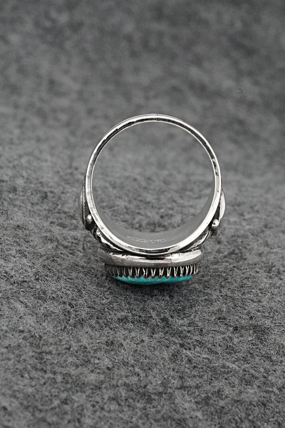 Turquoise & Sterling Silver Ring - Derrick Gordon - Size 10