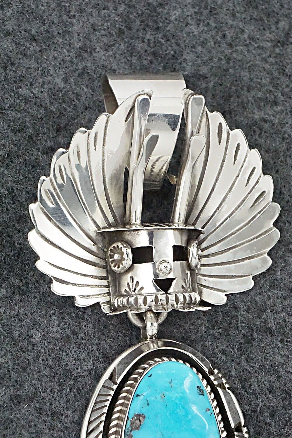Turquoise & Sterling Silver Pendant - Rita Lee