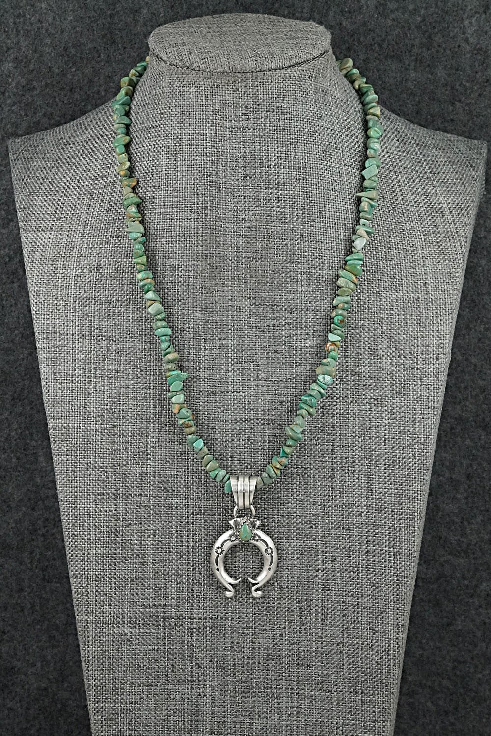 Turquoise & Sterling Silver Necklace 18" - Louise Joe