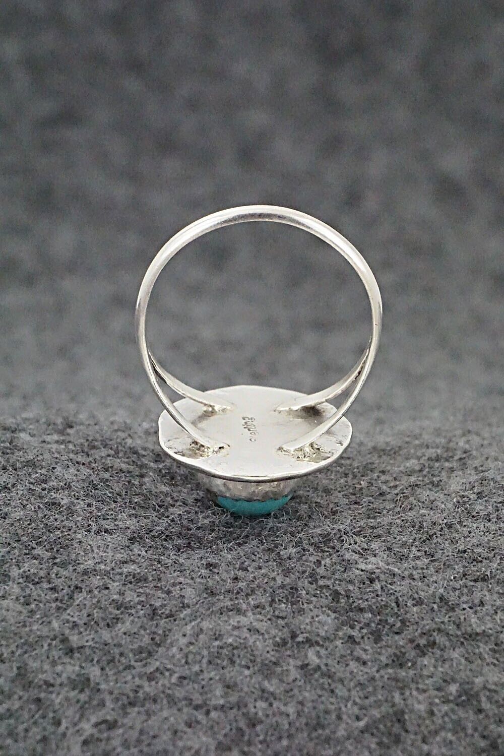 Turquoise & Sterling Silver Ring - Freda Martinez - Size 8.75
