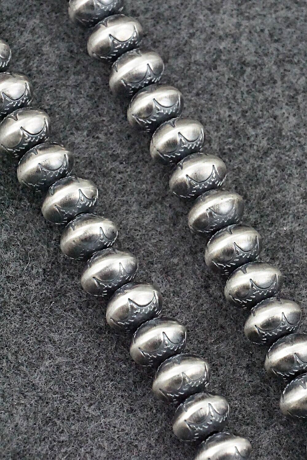 Sterling Silver Navajo Pearl Necklace 26" - Bryannen Halwood