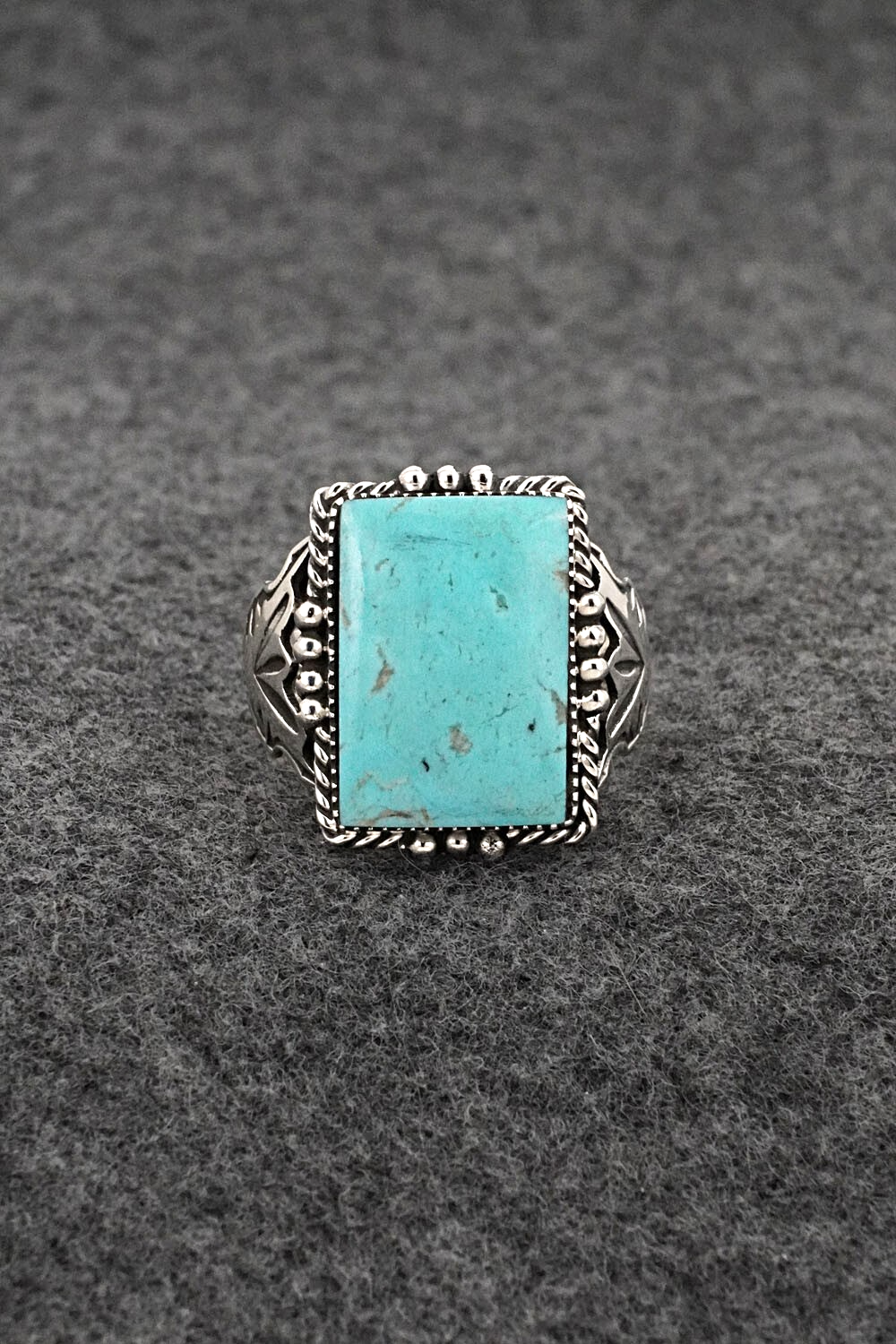 Turquoise & Sterling Silver Ring - Gregg Yazzie - Size 9