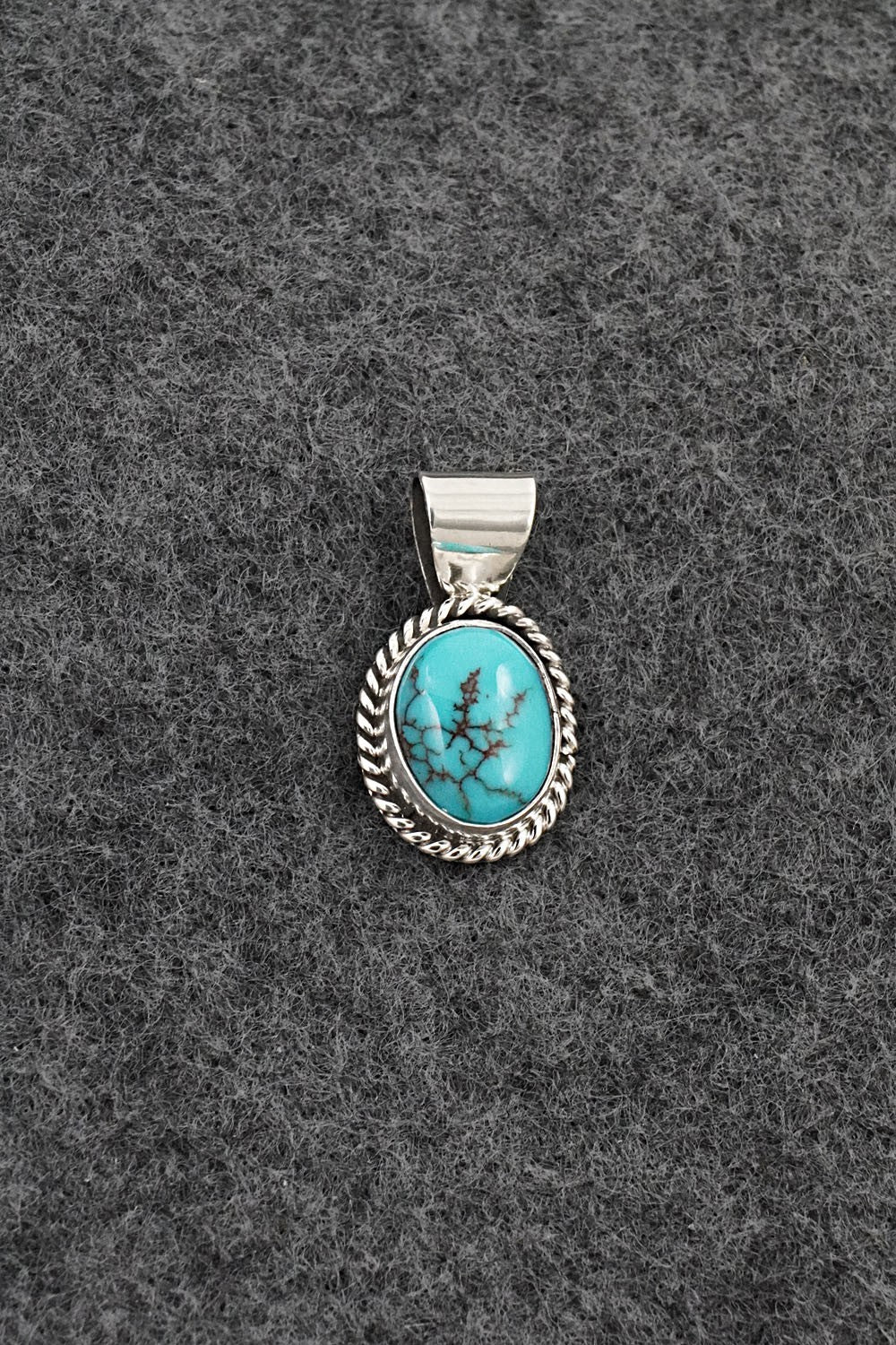 Turquoise & Sterling Silver Pendant - Rena Begay