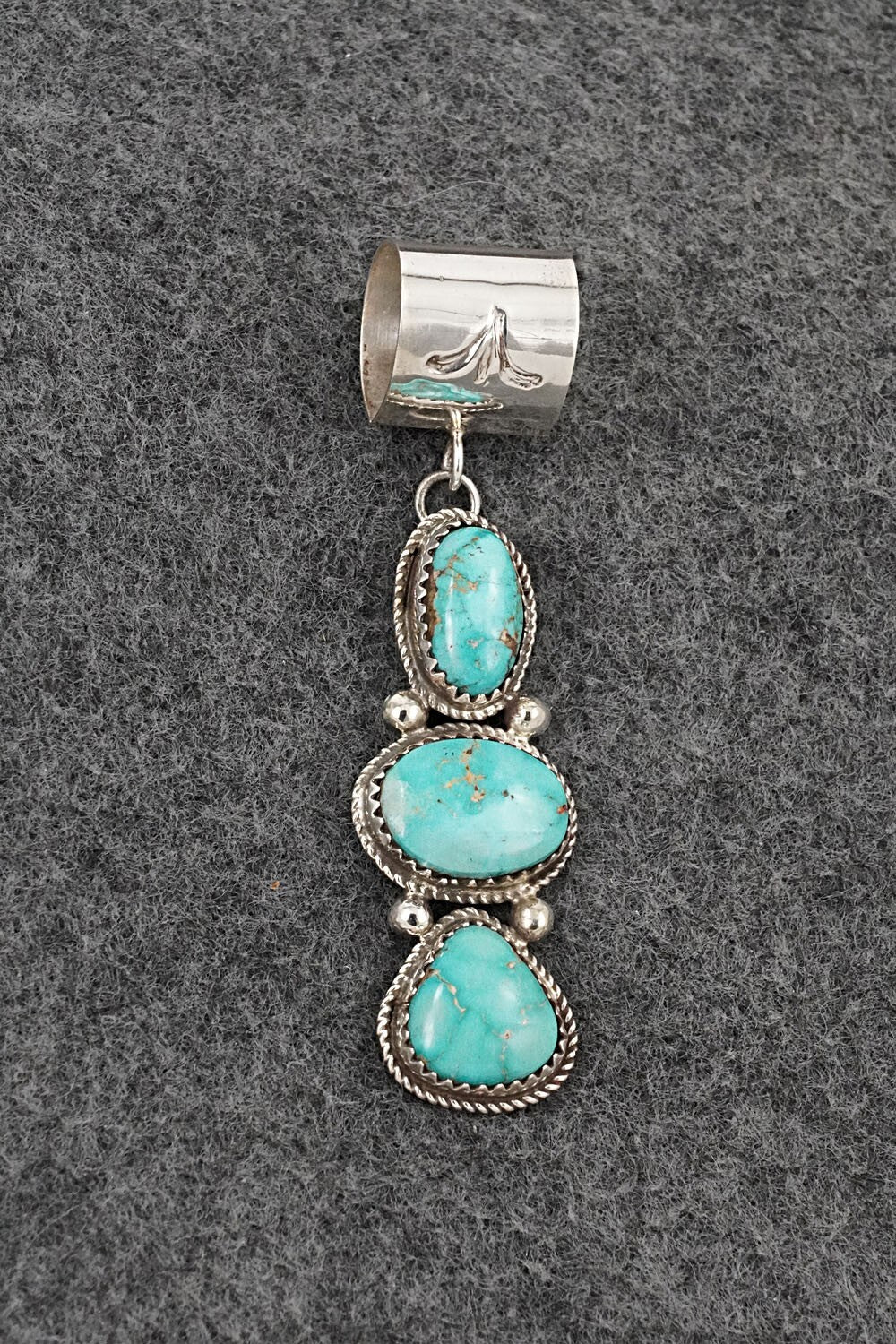 Turquoise & Sterling Silver Pendant - Ernest Hawthorne