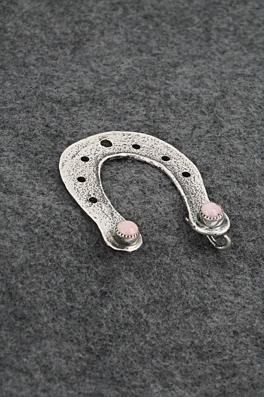 Pink Conch & Sterling Silver Pendant - Darius Arviso