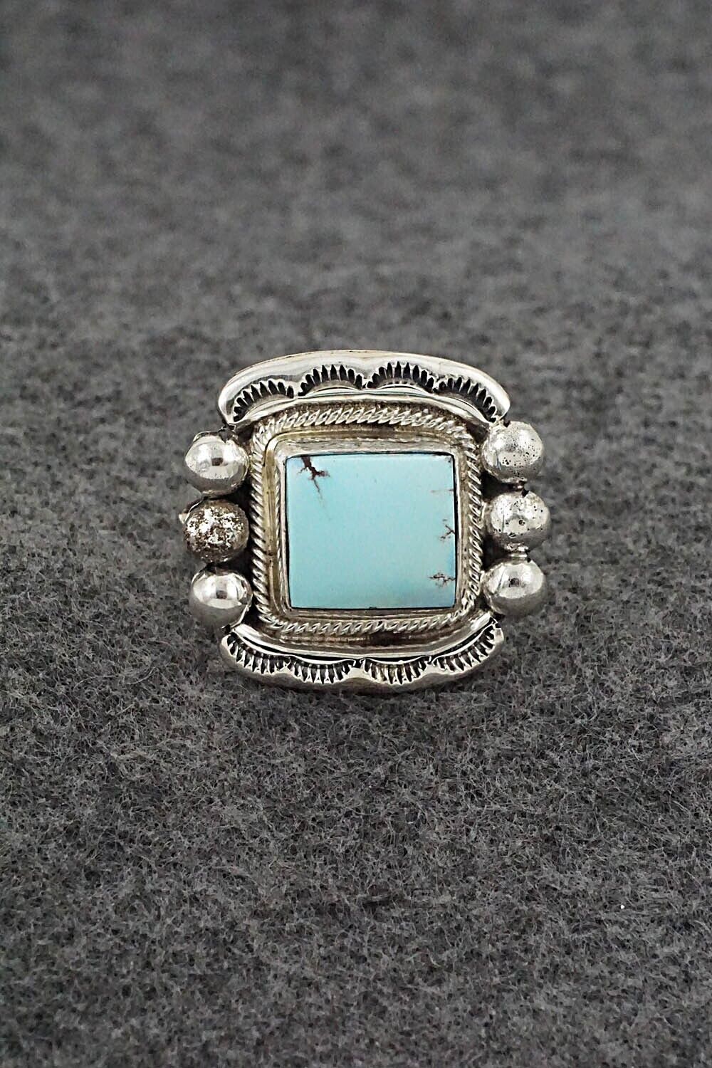 Turquoise & Sterling Silver Ring - Joelias Draper - Size 8