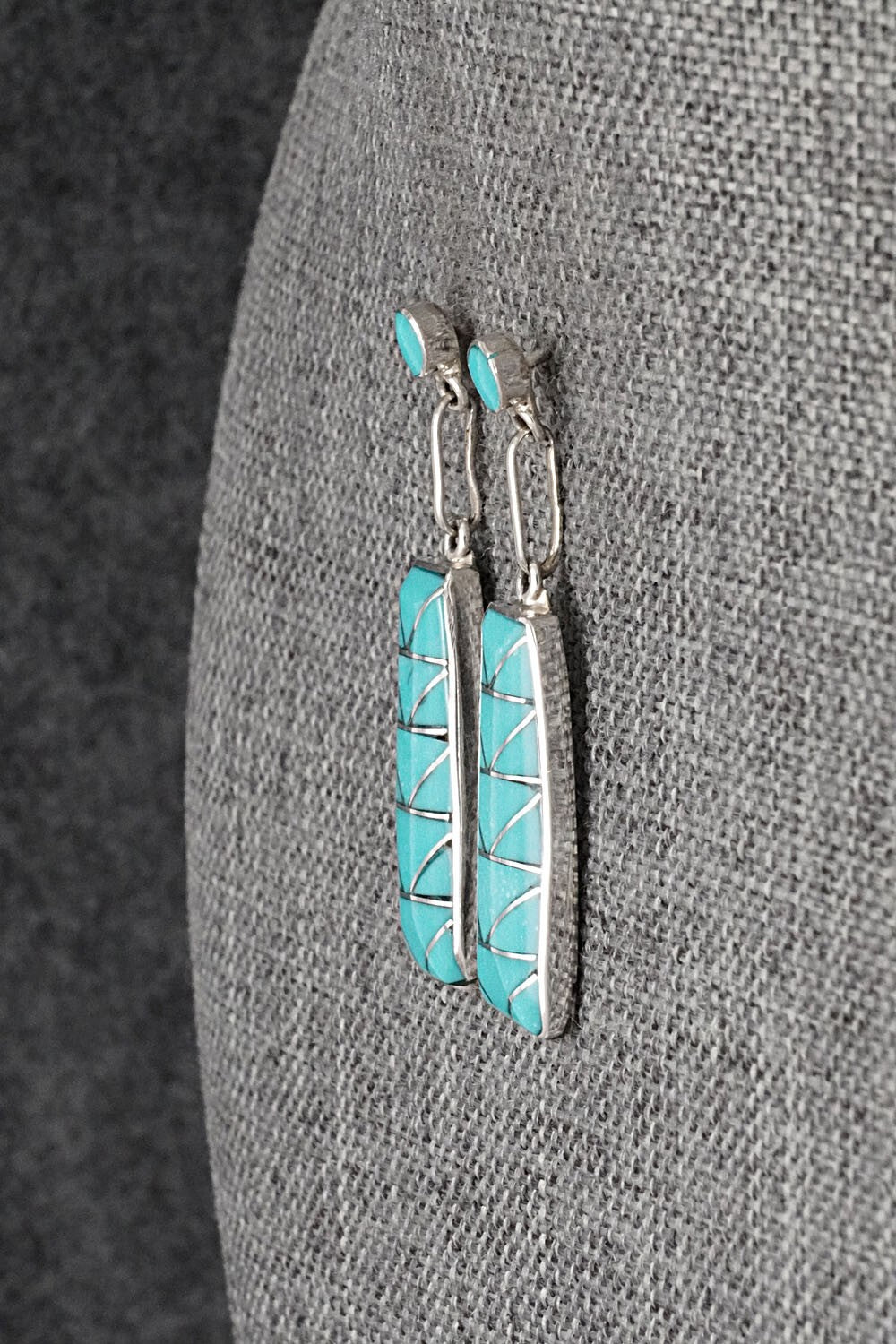 Turquoise & Sterling Silver Earrings - Phyllis Lucio