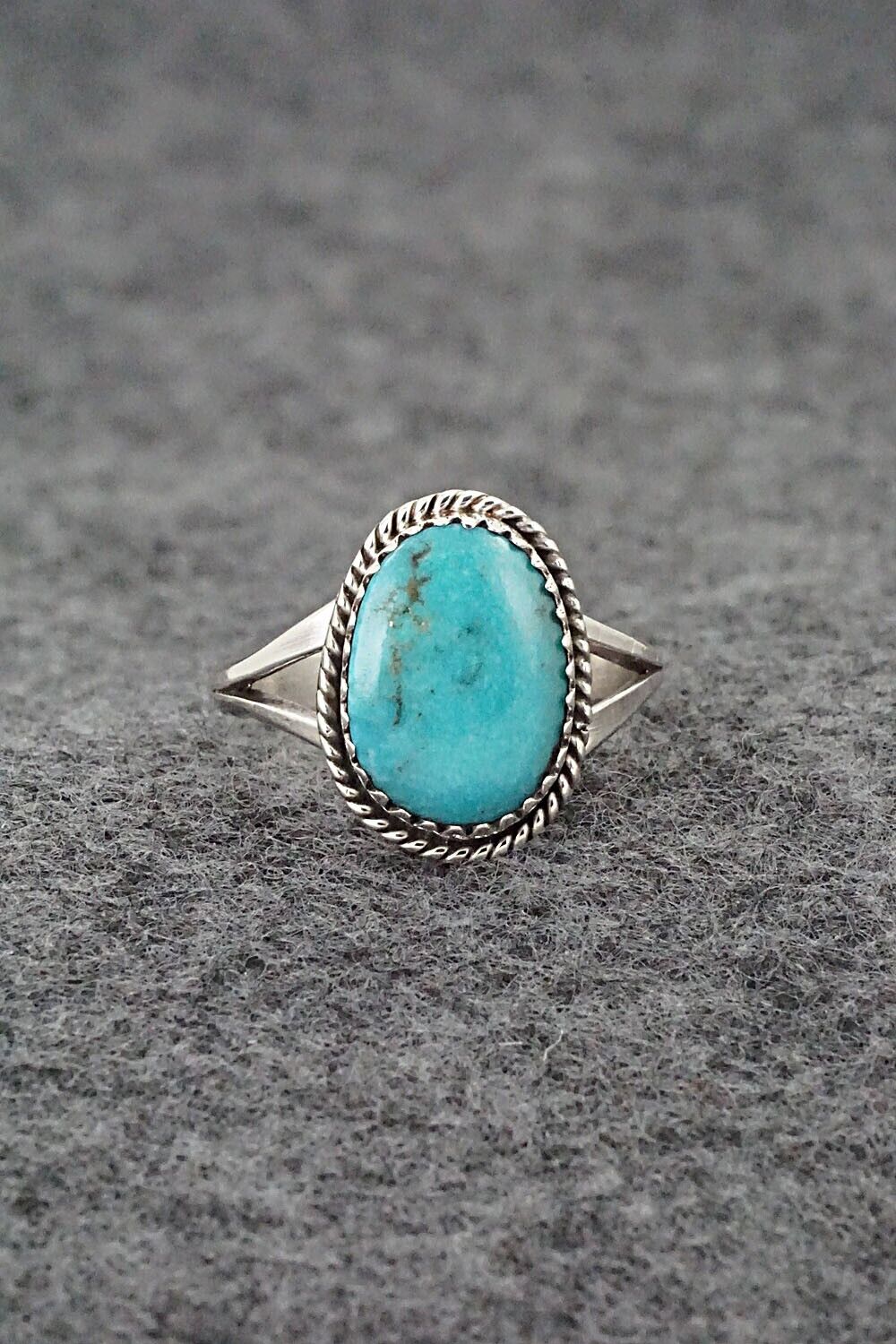 Turquoise & Sterling Silver Ring - Robert Martinez - Size 7.75