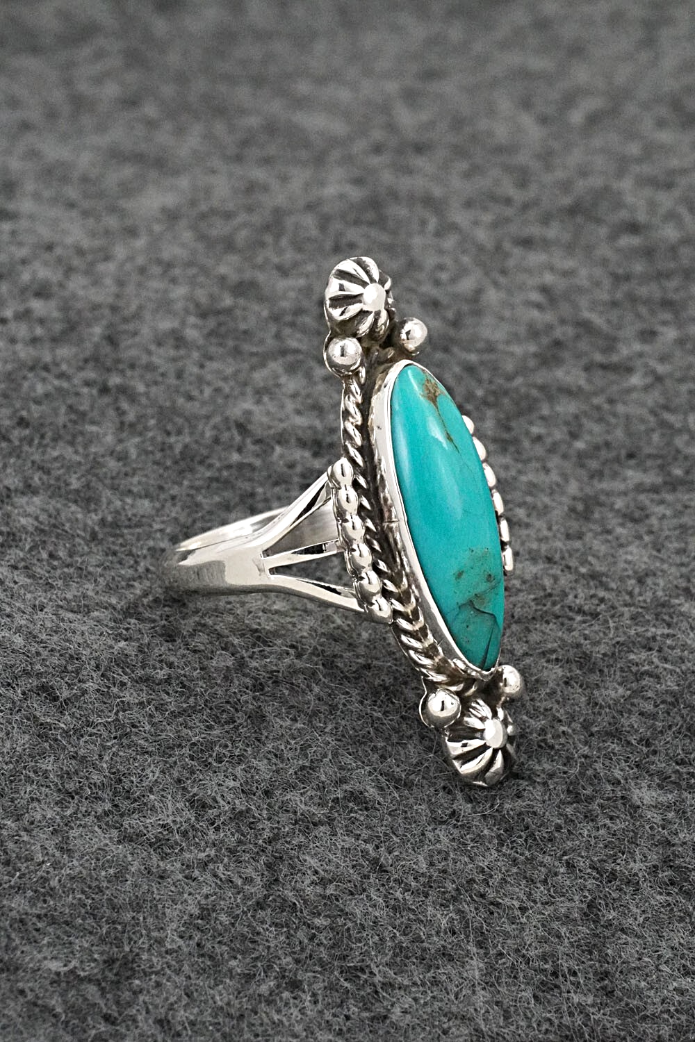Turquoise & Sterling Silver Ring - Daniel Benally - Size 8