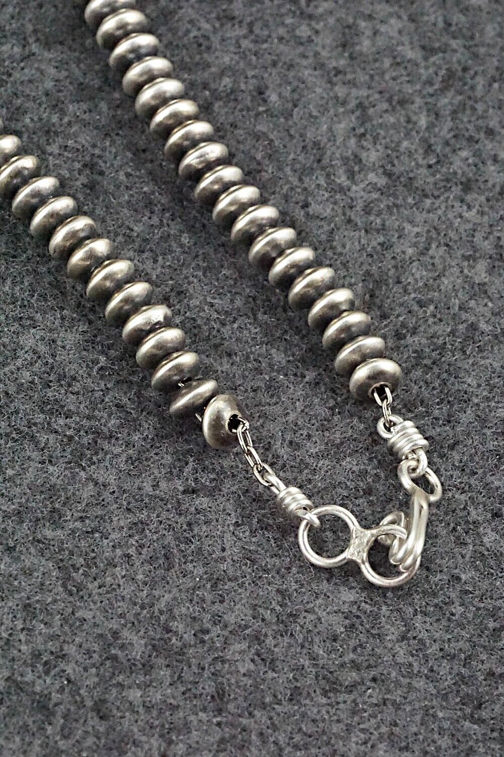 Sterling Silver Navajo Pearl Necklace 18" - Bryannen Halwood